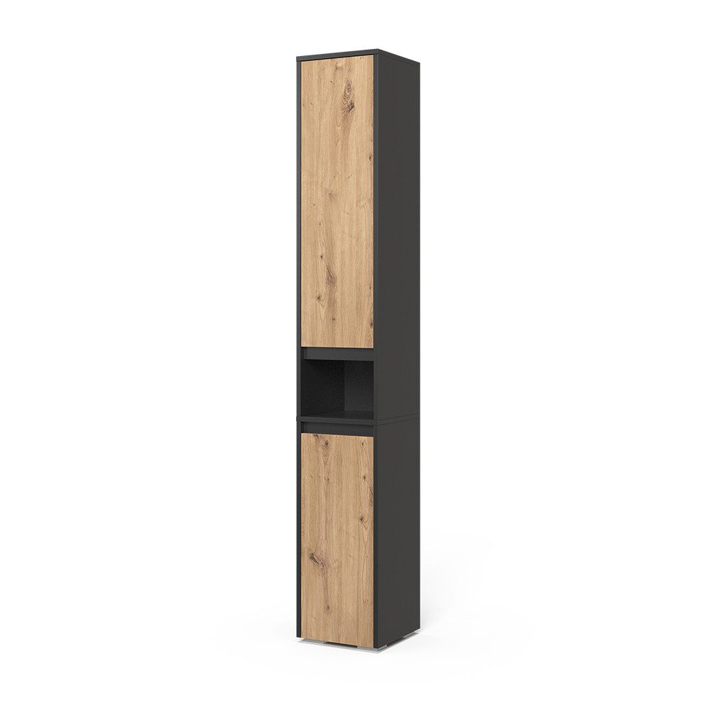 Vicco Hochschrank Majest, Anthrazit/Artisan, 30.2 x 191.5 cm mit 2 Türen (1-St)
