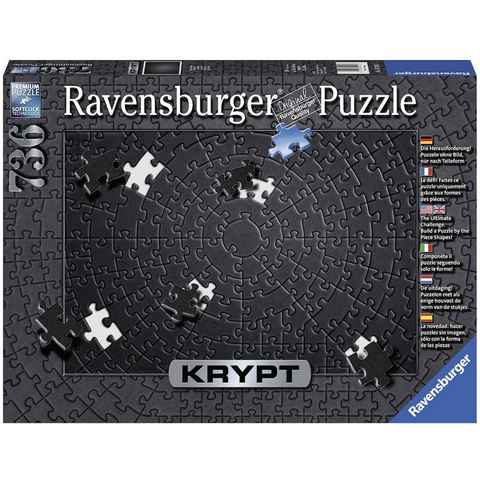 Ravensburger Puzzle Krypt Black, 736 Puzzleteile, Made in Germany, FSC® - schützt Wald - weltweit