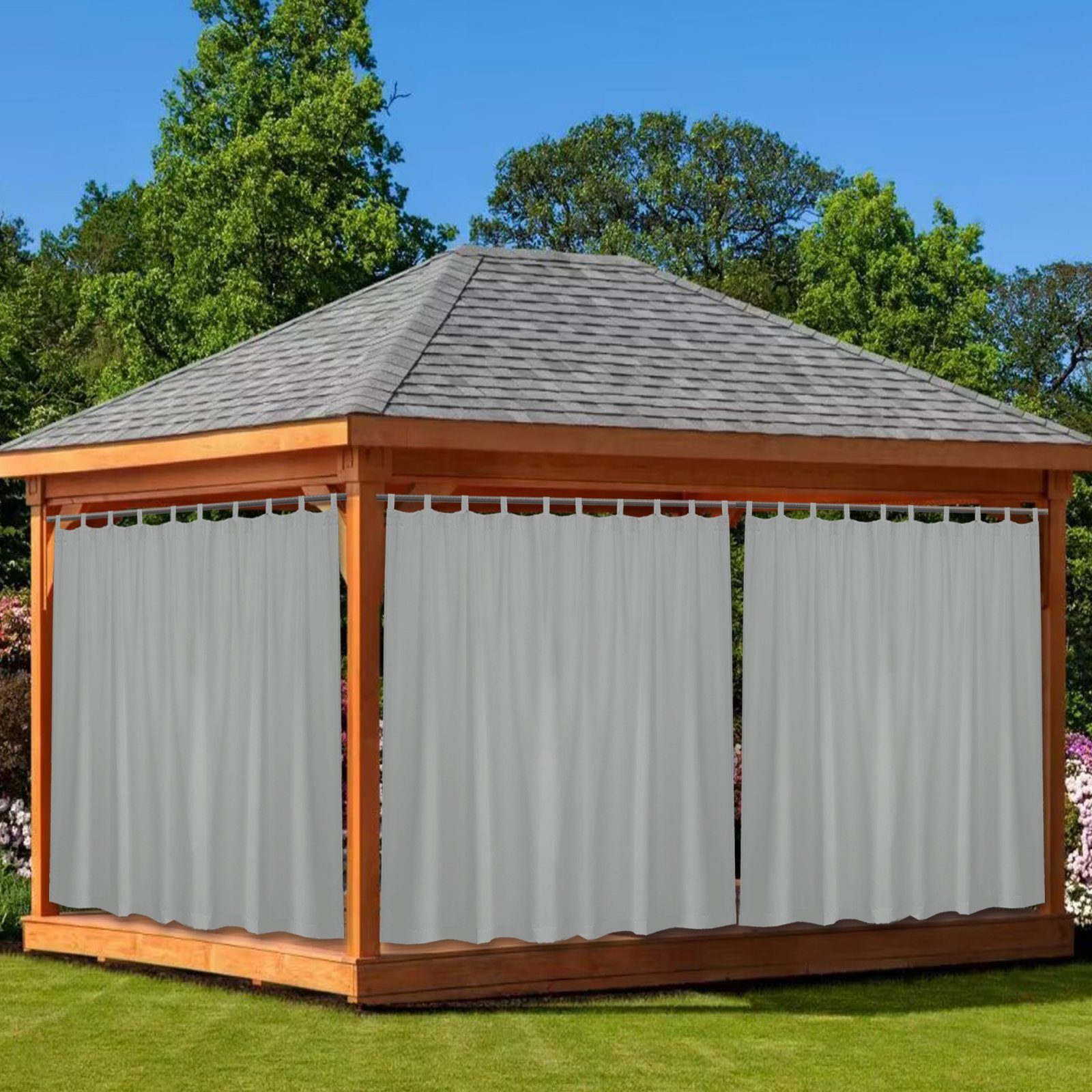Qelus Vorhang Outdoor Vorhänge Wasserdicht Sonnenschutz günstig online kaufen