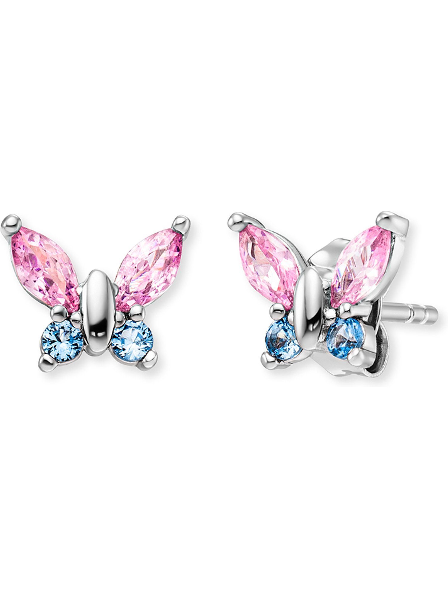 Engelsrufer Orecchini A Farfallina Con Cuore E Ali D'angelo In Argento 925 - Gioielli Simbolici Per Donna