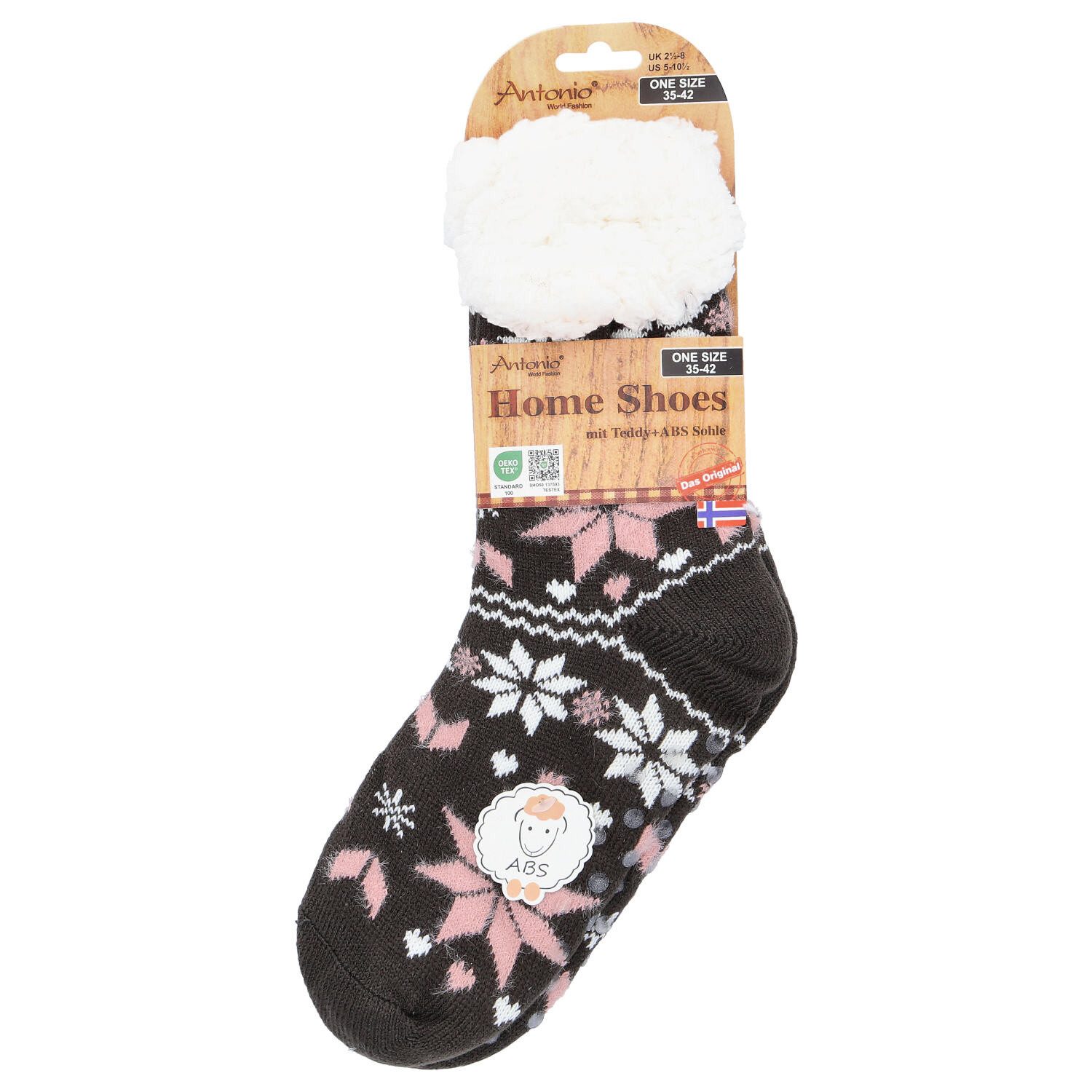 Antonio Haussocken Antonio Hüttensocken Schneeflocken Gr. 35-42 . günstig online kaufen