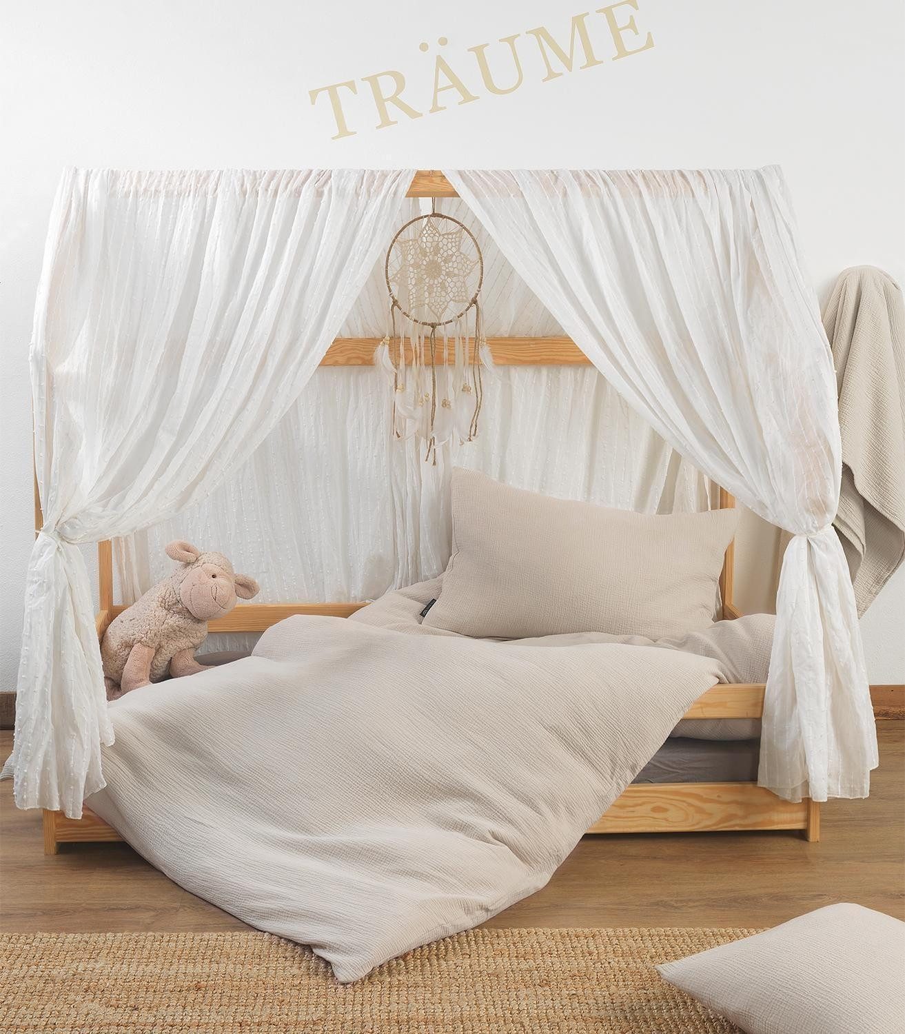 Holiday Heimtex Babybettwäsche PURE HUG, 100 x 135 cm, Beige, Baumwolle, 2 teilig, mit Reißverschluss