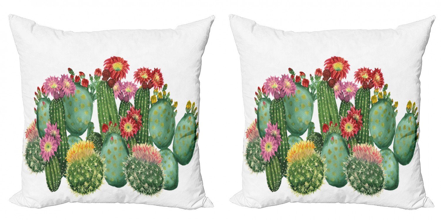 Kissenbezüge Modern Accent Doppelseitiger Digitaldruck, Abakuhaus (2 Stück), Kaktus Saguaro Tropical Garden