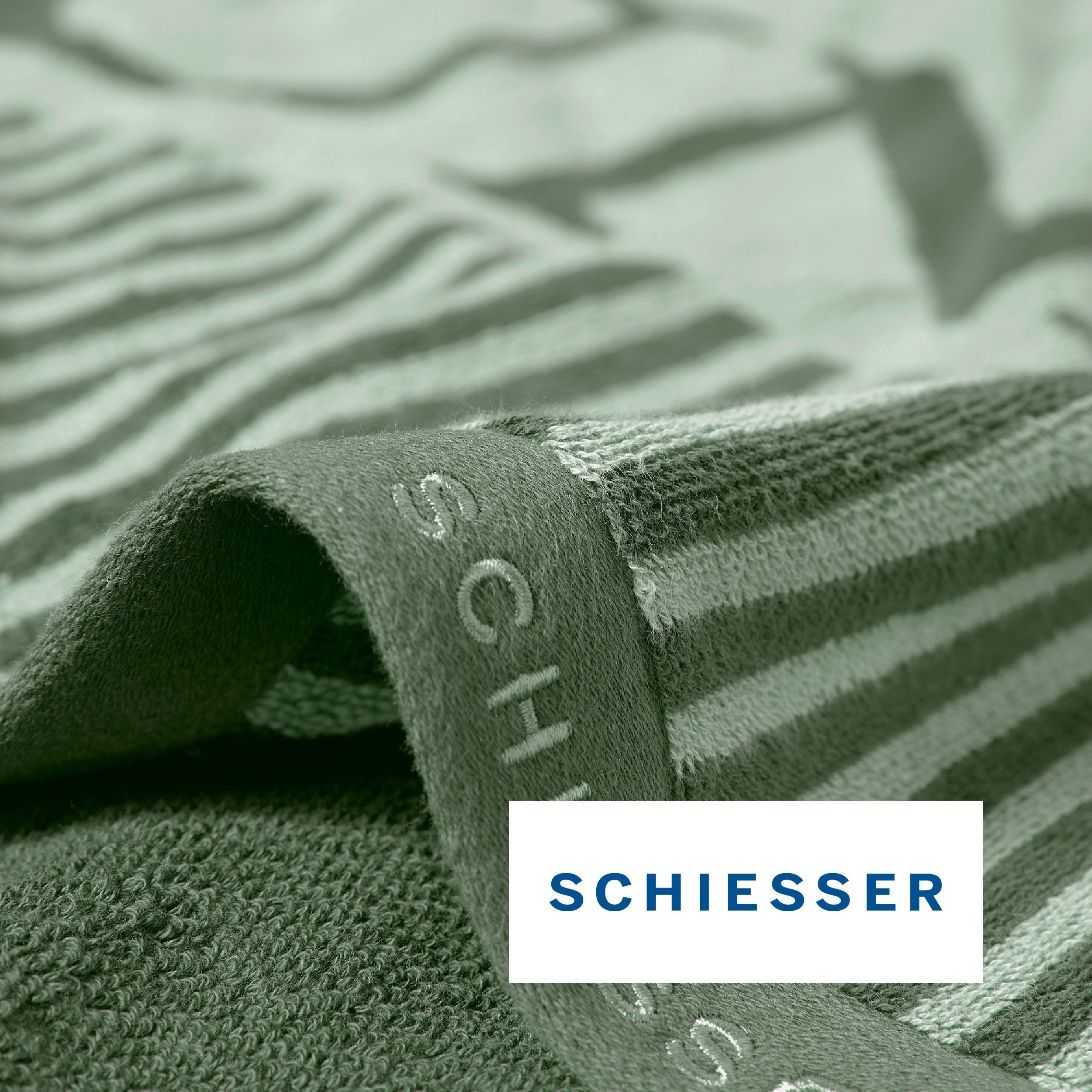 Schiesser Saunatuch Rom aus garngefärbtem, kuschelweichem Baumwollfrottier, Frottier (1-St), OEKO-TEX® MADE IN GREEN – Bild 3 von 5