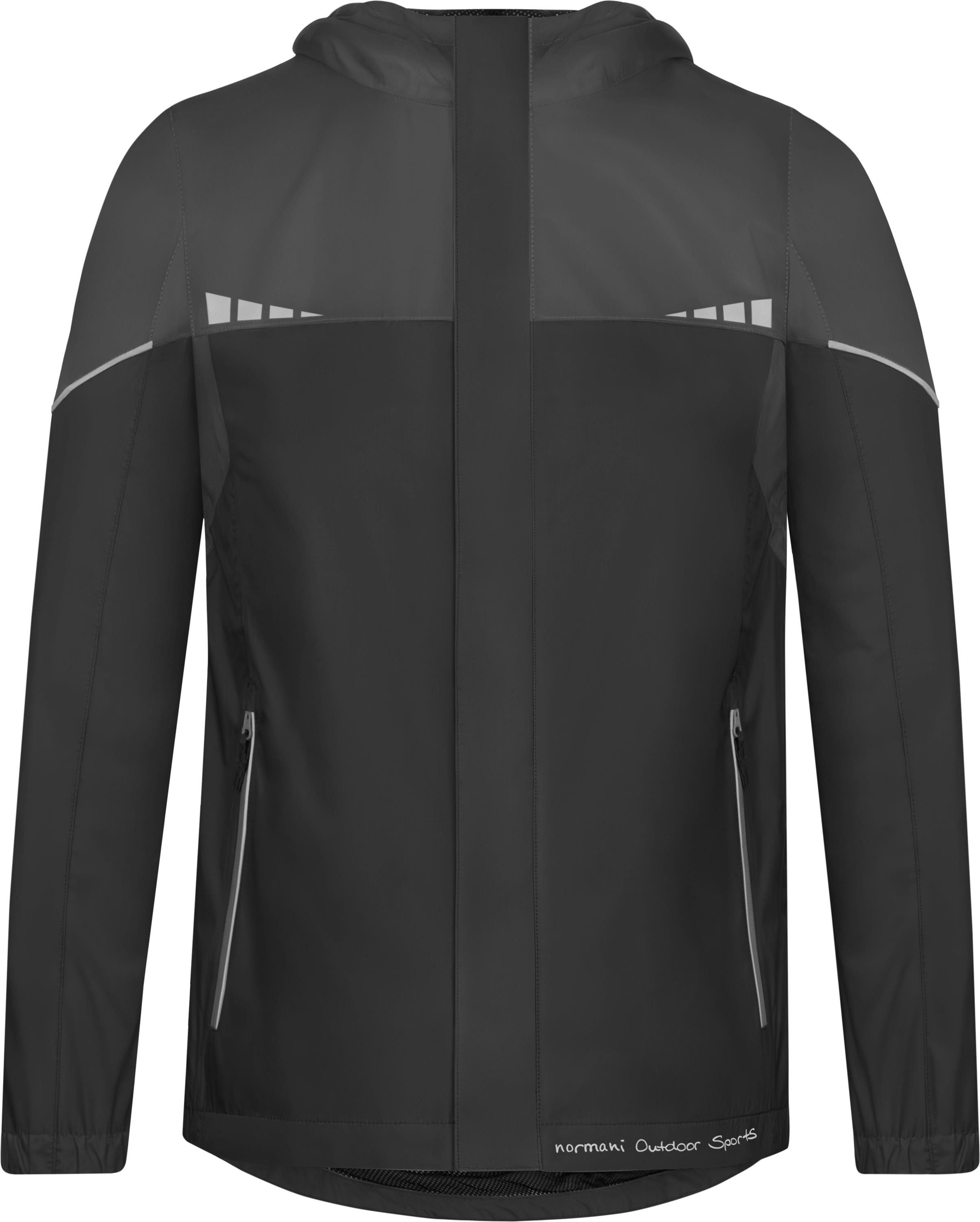normani Regenjacke Kinder Regenjacke Sointula Ultraleichte Übergangsjacke mit Kapuze ungefütterte Unisex Sommerjacke