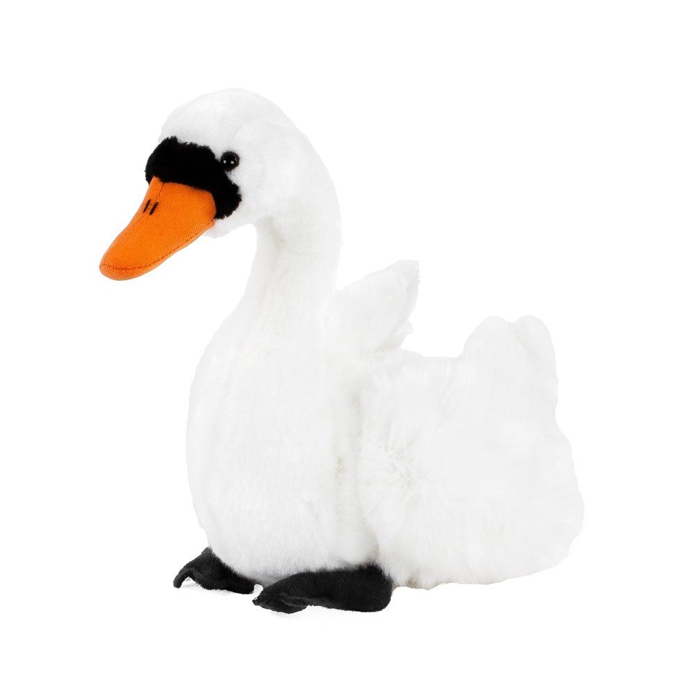Teddys Rothenburg Kuscheltier Schwan klein 15 cm weiß (Stoffschwan Plüschschwan, Stofftiere Schwäne Plüschtiere Spielzeug)