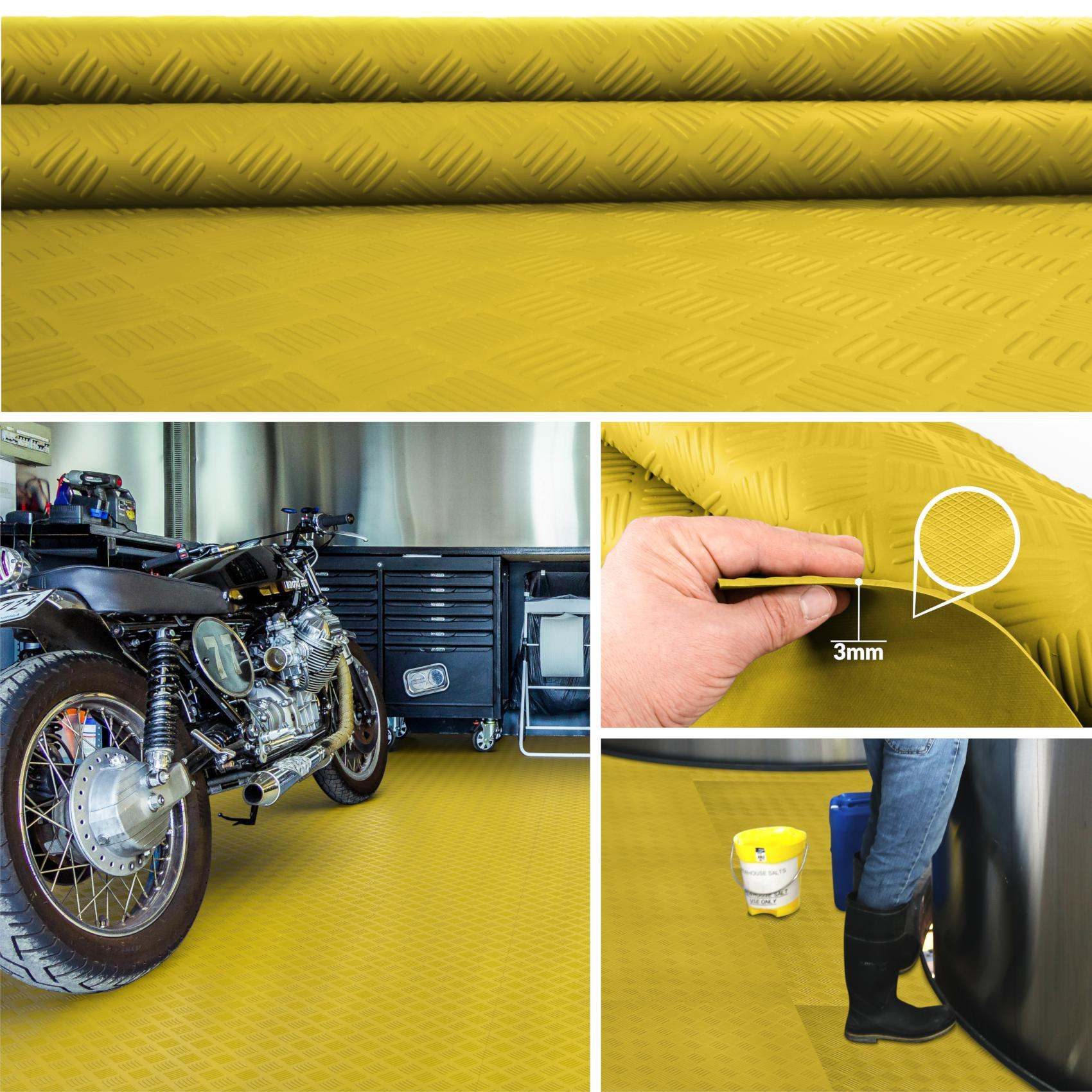 ANRO Gummimatte Riffelblech Premium Gummi TPE Bodenmatte Bodenbelag Antirutschmatte, Einzelstück, 1-St., Ein Zuschnitt nach Ihrer Auswahl, Riffelblechoptik - geprägt