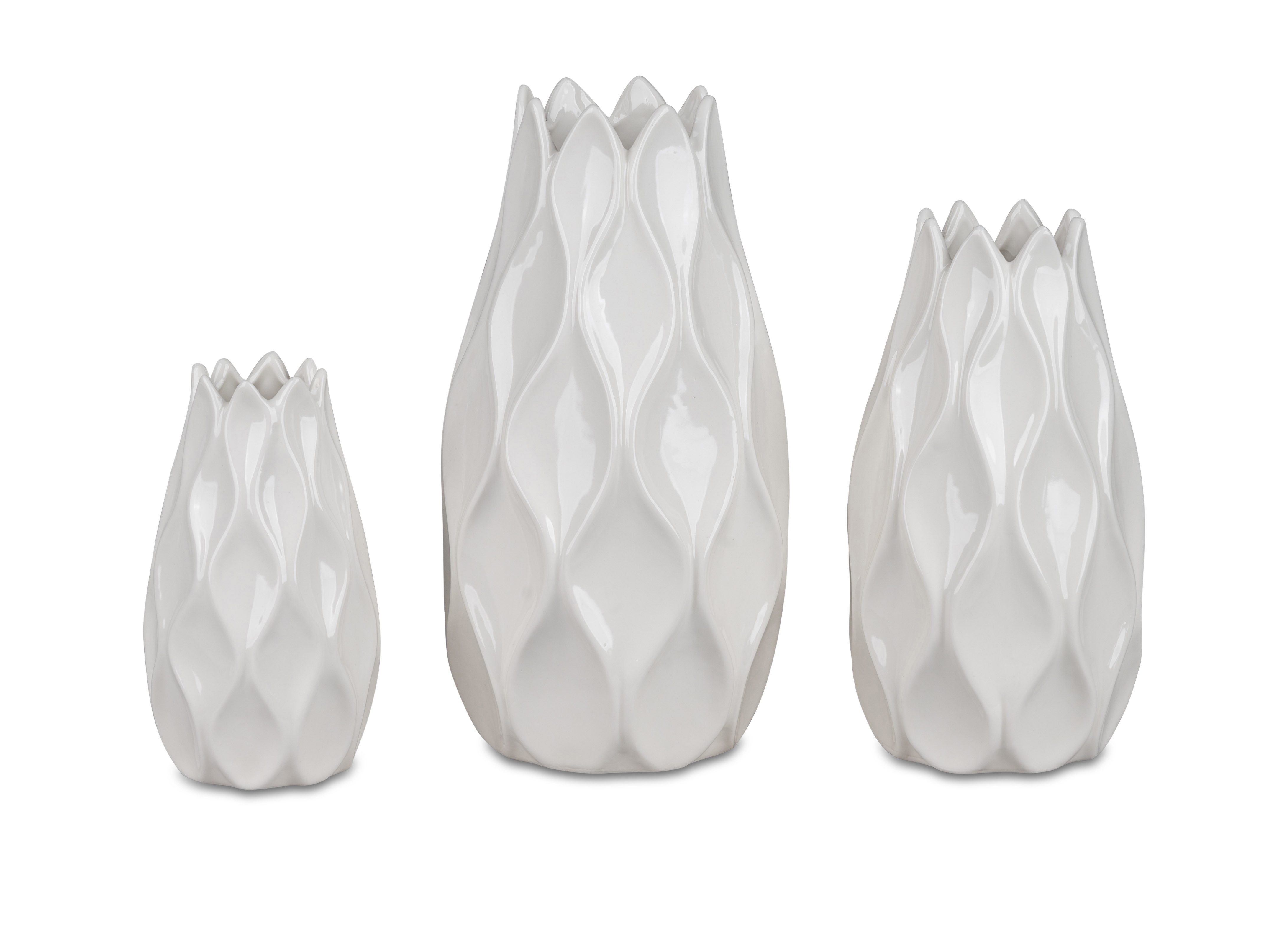 formano Dekovase Waben, Farbe: Weiß, Motiv: Waben günstig online kaufen