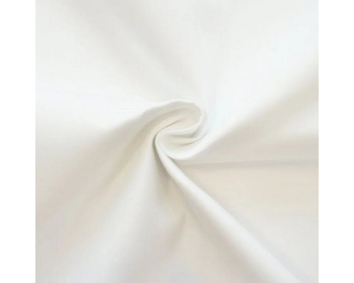 Thumbnail - Stofferia Stoff Dekostoff Weichfließender Satin Saten Weiß, Breite 280 cm, Meterware