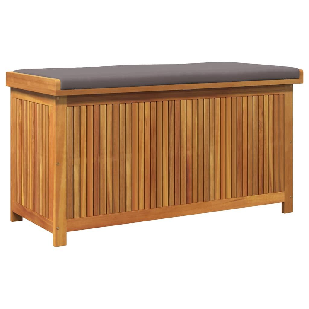 vidaXL Auflagenbox 113 x 50 x 605 cm Outdoor-Kissenbox 113x50x60,5 cm Massivholz Akazie