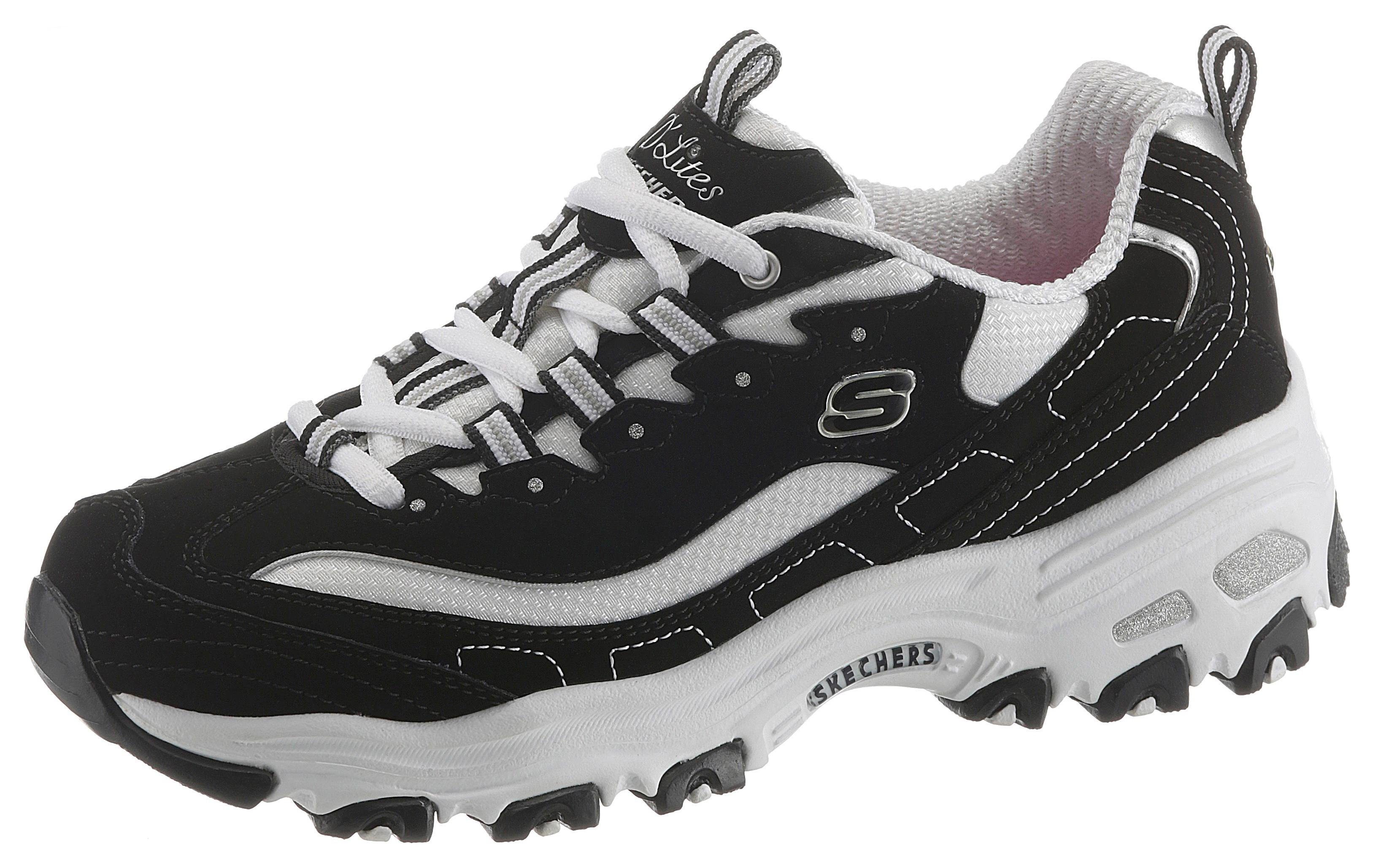 Skechers D´Lites - Biggest Fan Sneaker im trendigen Chunky-Style, Freizeitschuh, Halbschuh, Schnürschuh