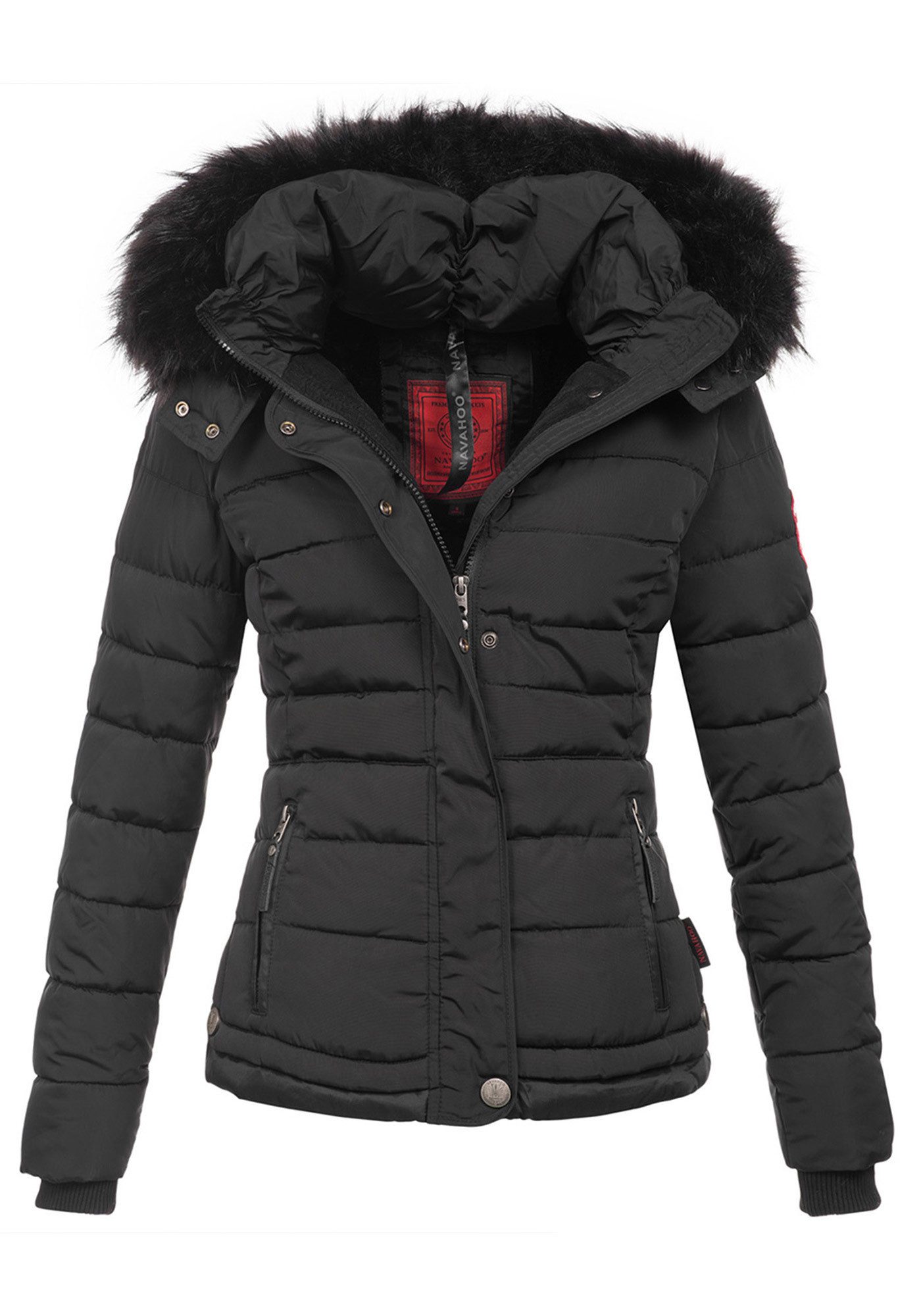Navahoo Steppjacke Chloe hochwertige Winterjacke mit abnehmbarer Kapuze – Bild 4 von 5