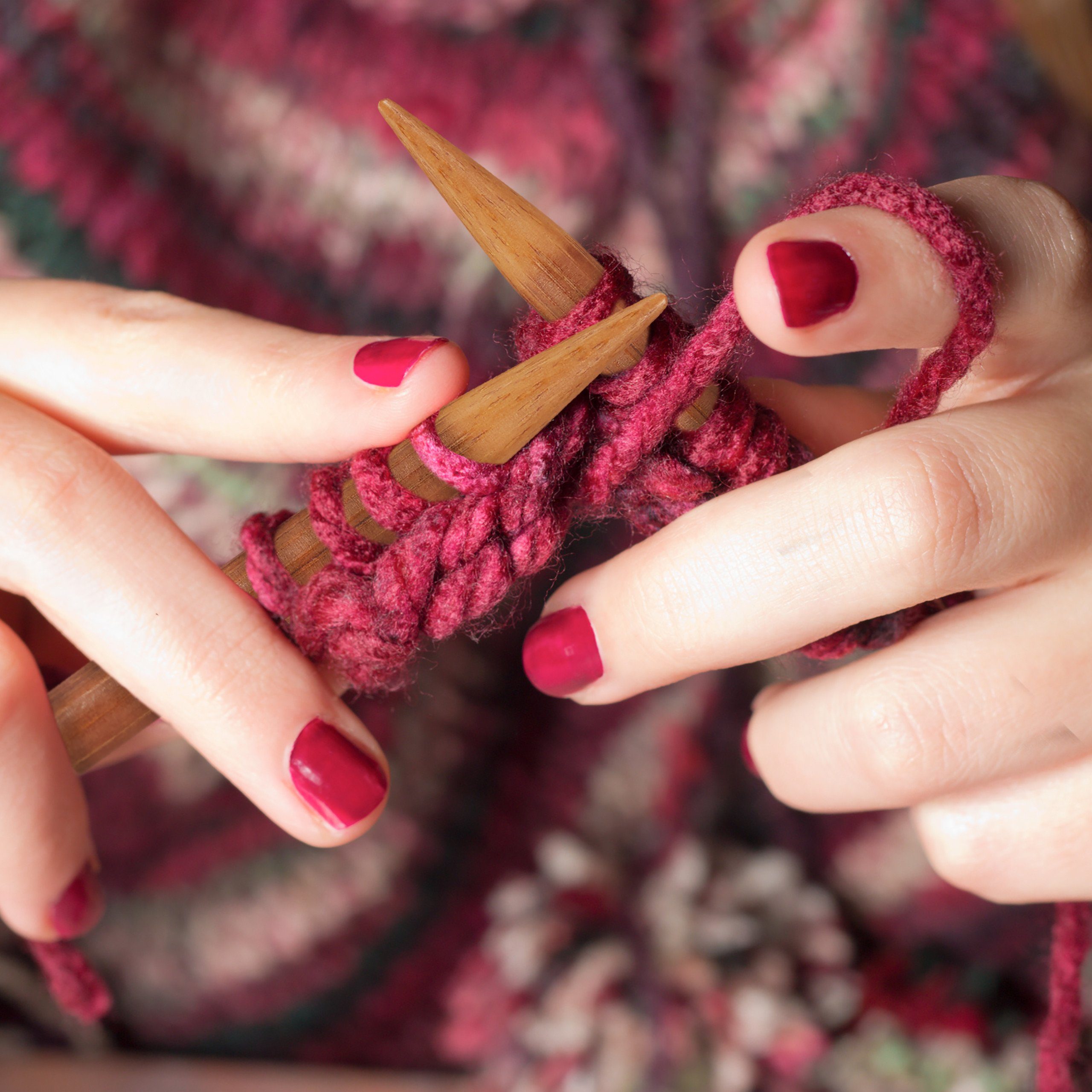 relaxdays Strumpfstricknadeln Nadelspiel 75er Set aus Bambus