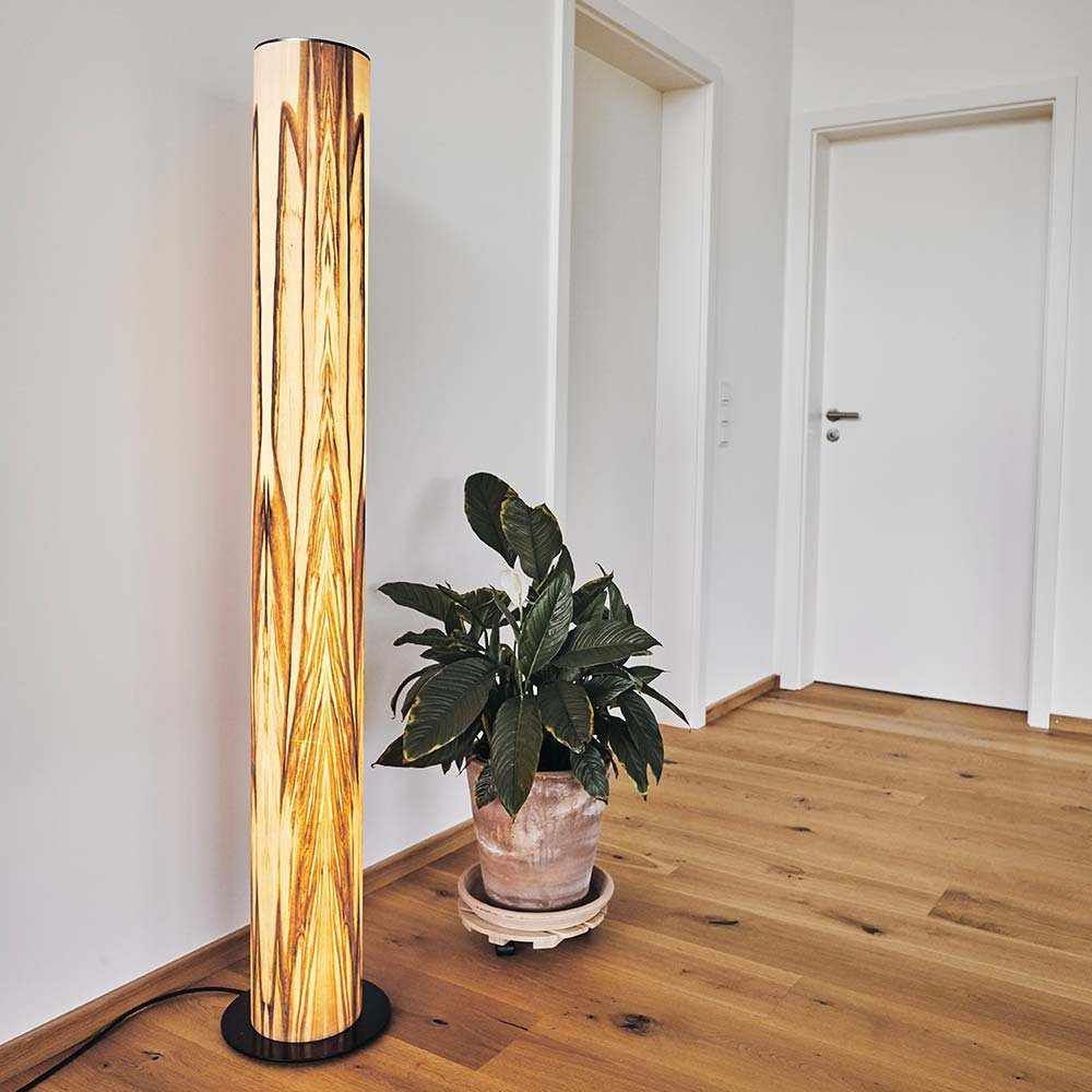 LeuchtNatur Stehlampe LED Lucerna 160cm Satin Nussbaum 60