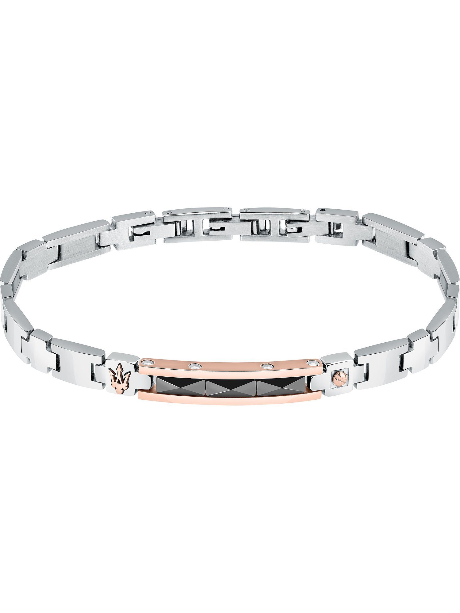 MASERATI Edelstahlarmband Maserati Herren-Armband Edelstahl, Keramik