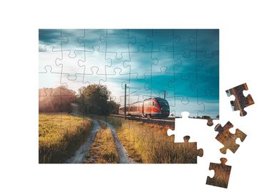 puzzleYOU Puzzle Zugfahrt durch die Natur, Schwäbisch Hall, 48 Puzzleteile, puzzleYOU-Kollektionen Lokomotive