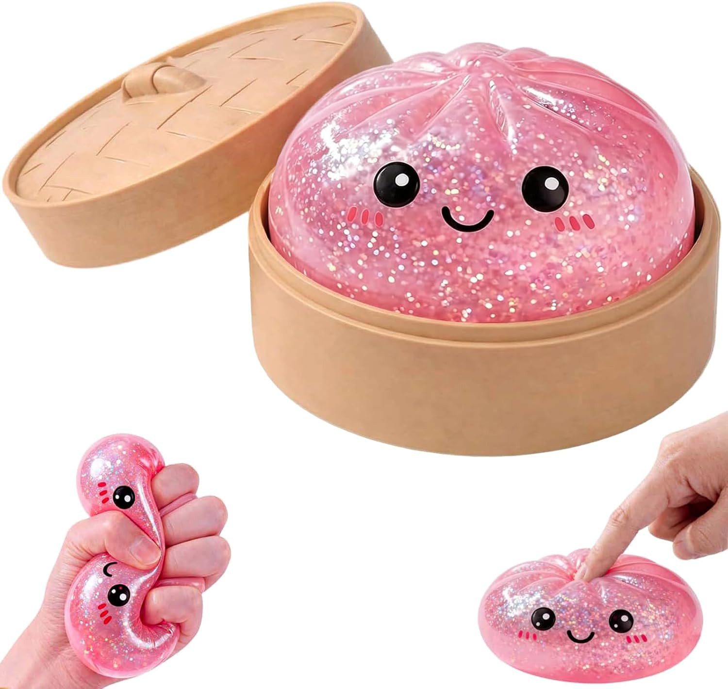 FELIXLEO Jumboball 3pcs Dumpling Squishy Glitter XXL Mystery Antistressball Spielzeug (3-St)