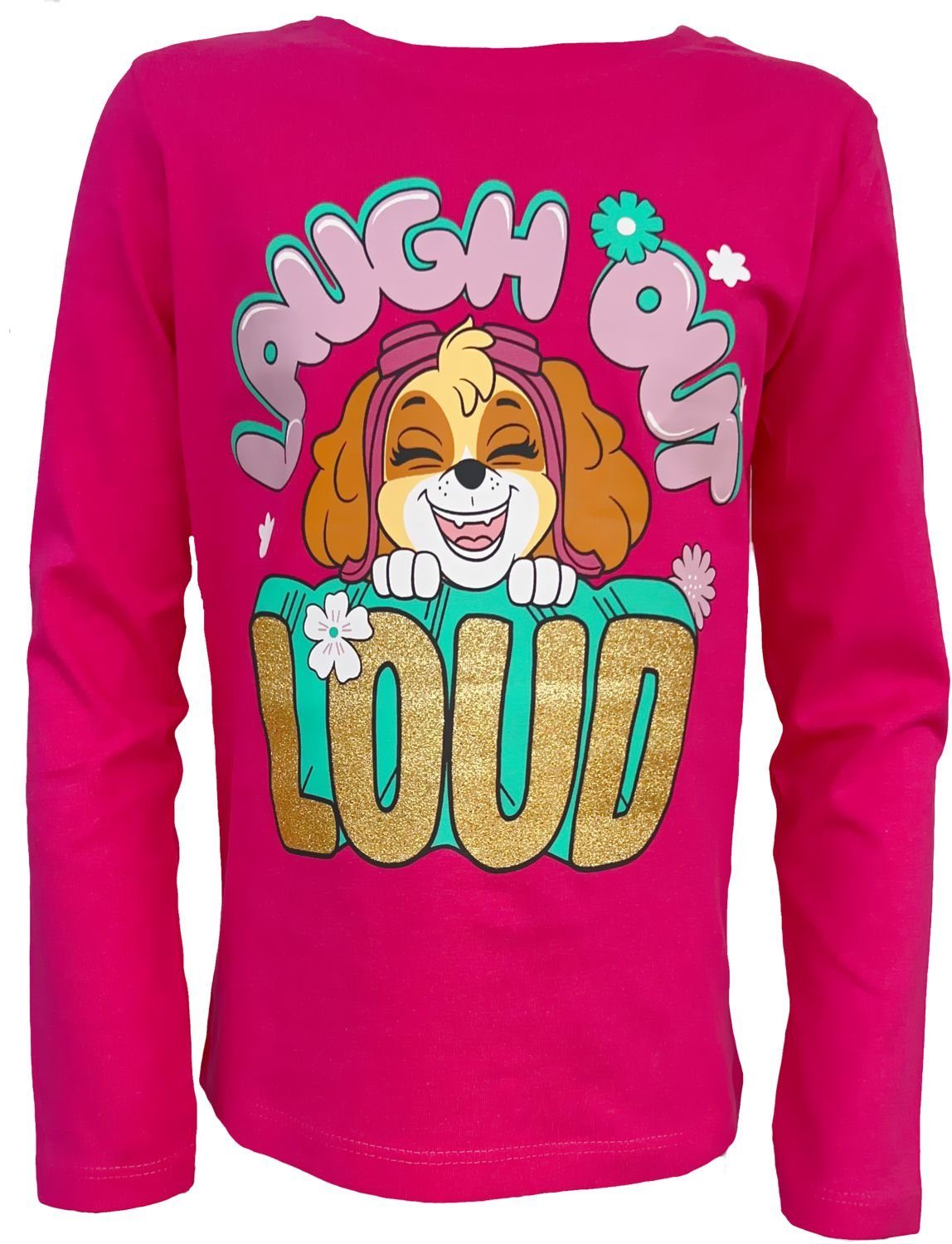 PAW PATROL Langarmshirt 2x Mädchen Longsleeve T-Shirt 98 104 110 116 128 pink + rosa – Bild 2 von 4