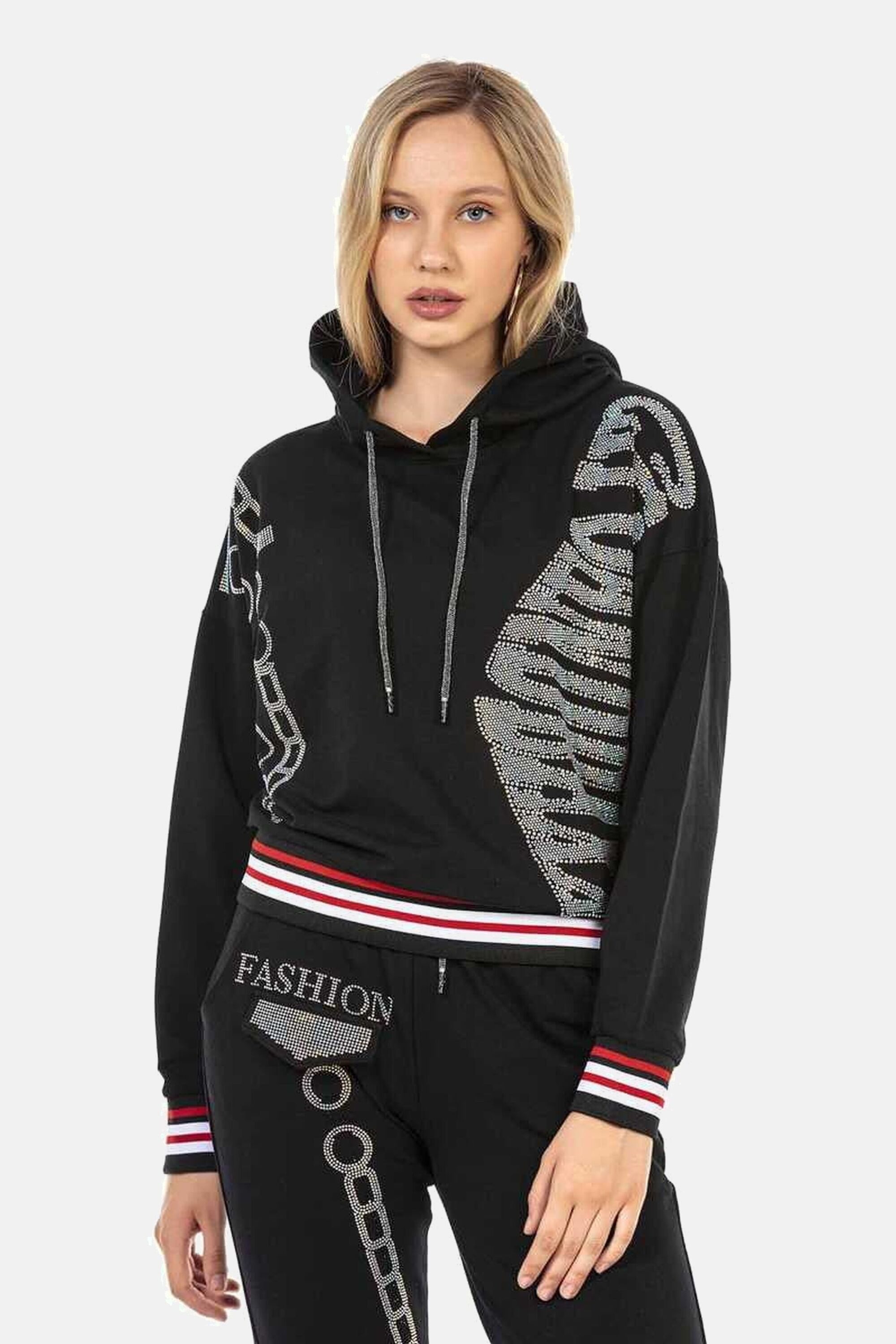 Cipo & Baxx Trainingsanzug Jogginganzug (2-tlg), mit funkelndem Steinbesatz günstig online kaufen