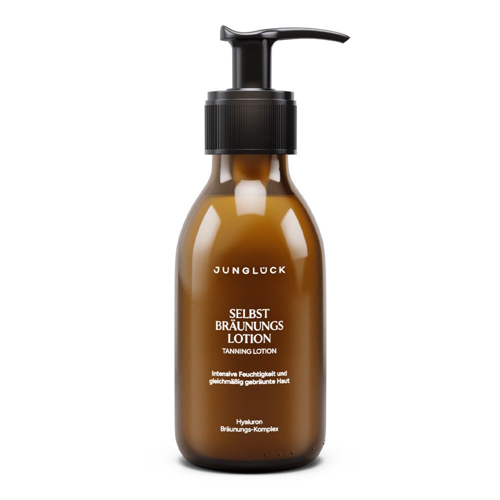 JUNGLÜCK Selbstbräunungskonzentrat Selbstbräuner Body Lotion - Natürliche Bräune, 1-tlg., Zarte, gepflegte Bräune für den Körper