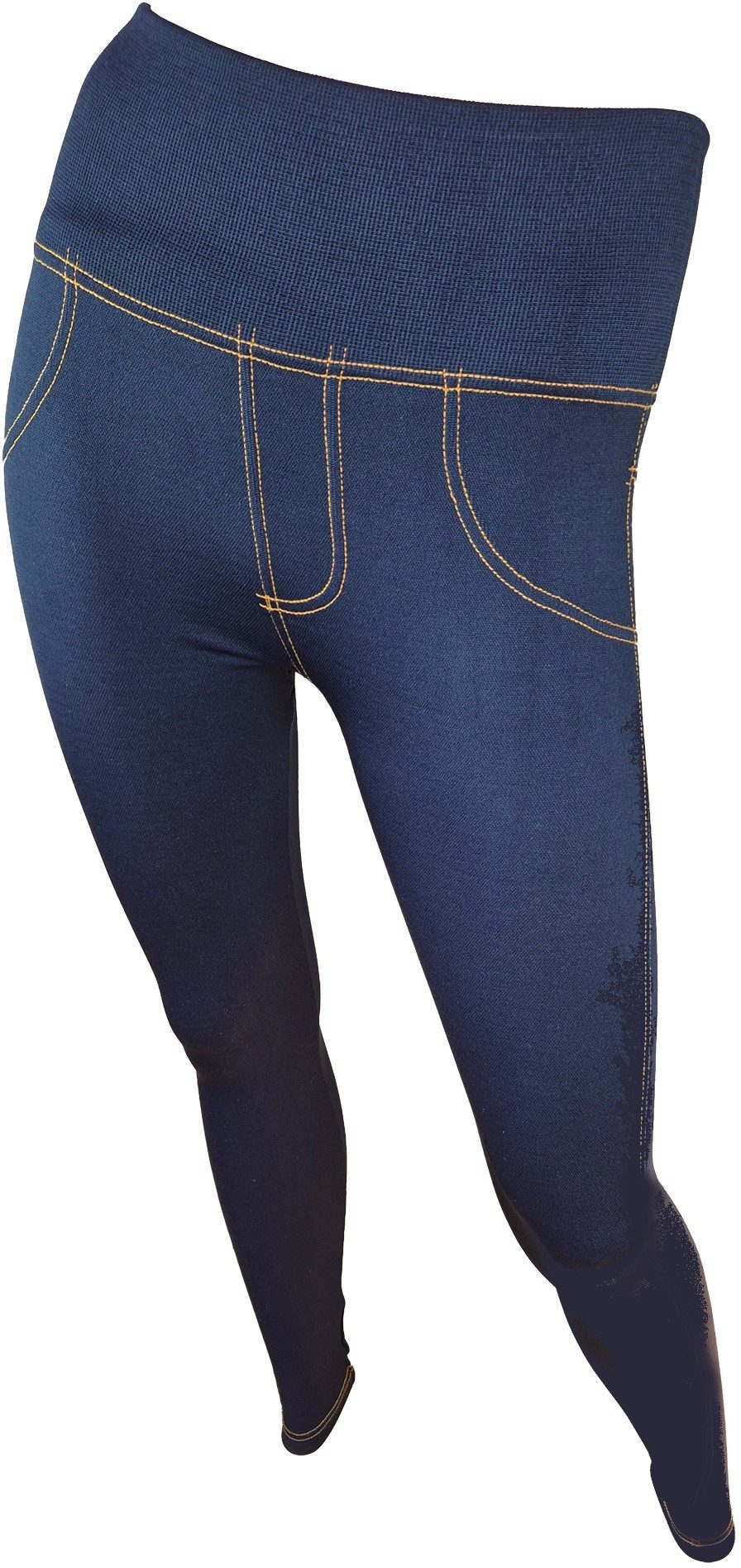 Einkaufszauber Jeansjeggings Leggings Jeans Dunkelblau Jeggings High Waist Hoher Bund