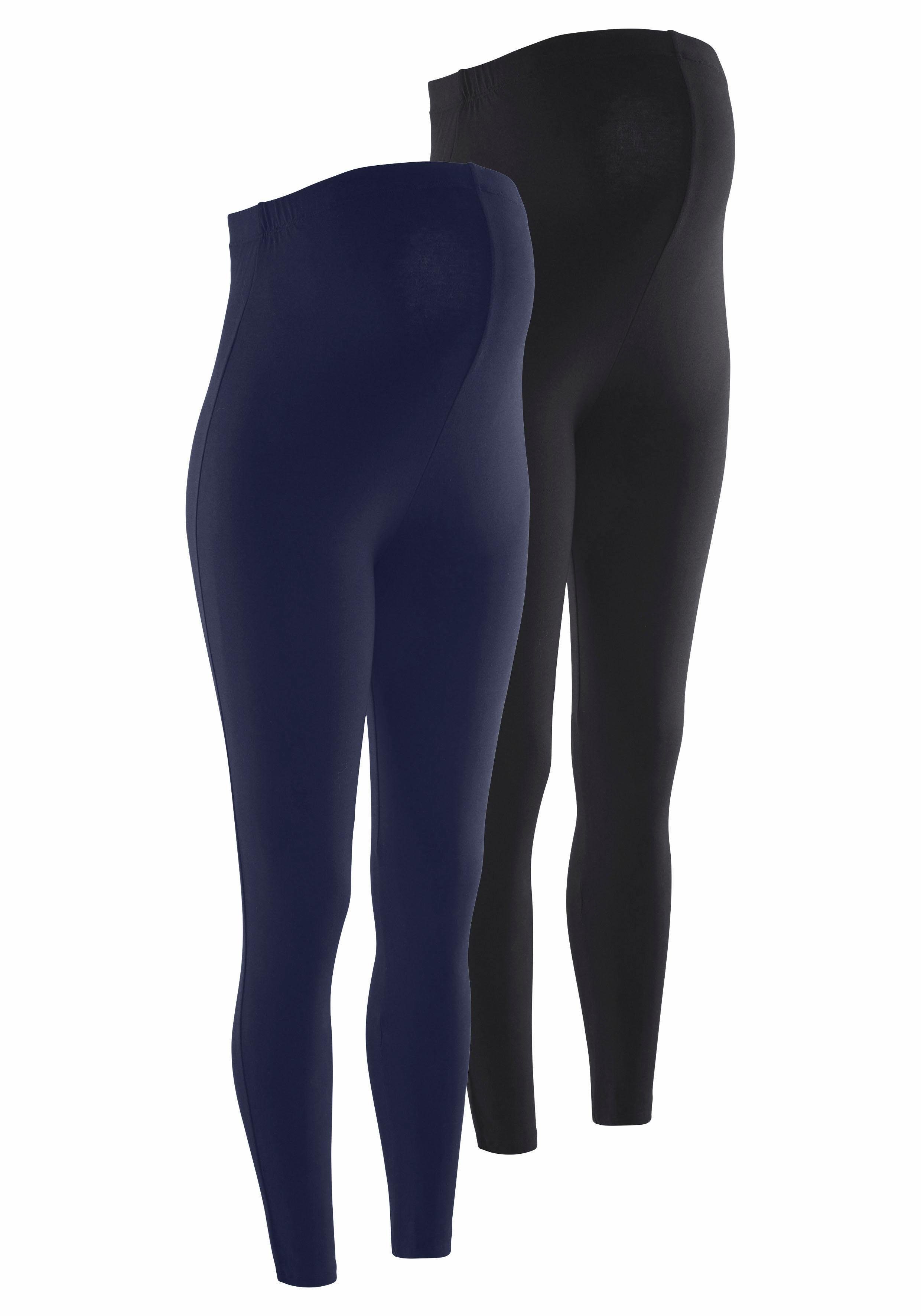 Neun Monate Umstandshose 2 Stück Umstands-Hosen für Schwangerschaft und Stillzeit (Packung, 2-tlg., 2) 2er Pack Leggings für Schwangerschaft & Stillzeit