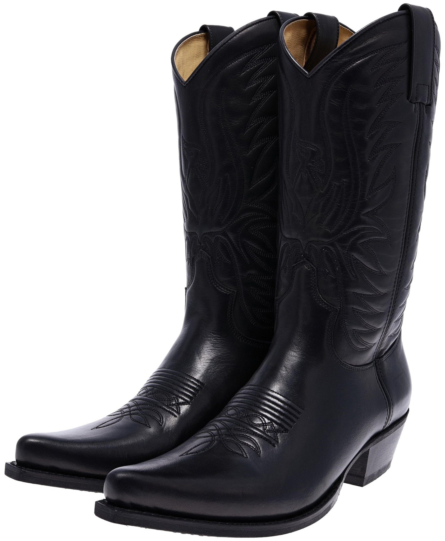 FB Fashion Boots BU1006 Schwarz Cowboystiefel Rahmengenähter Westernstiefel