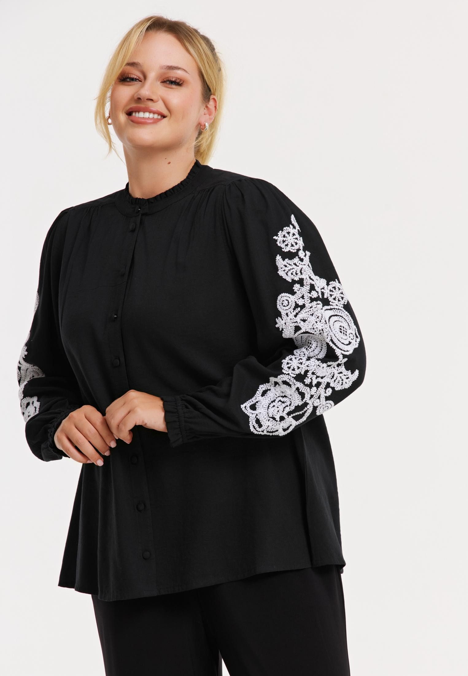 Blusentop Damen Bluse mit Druck