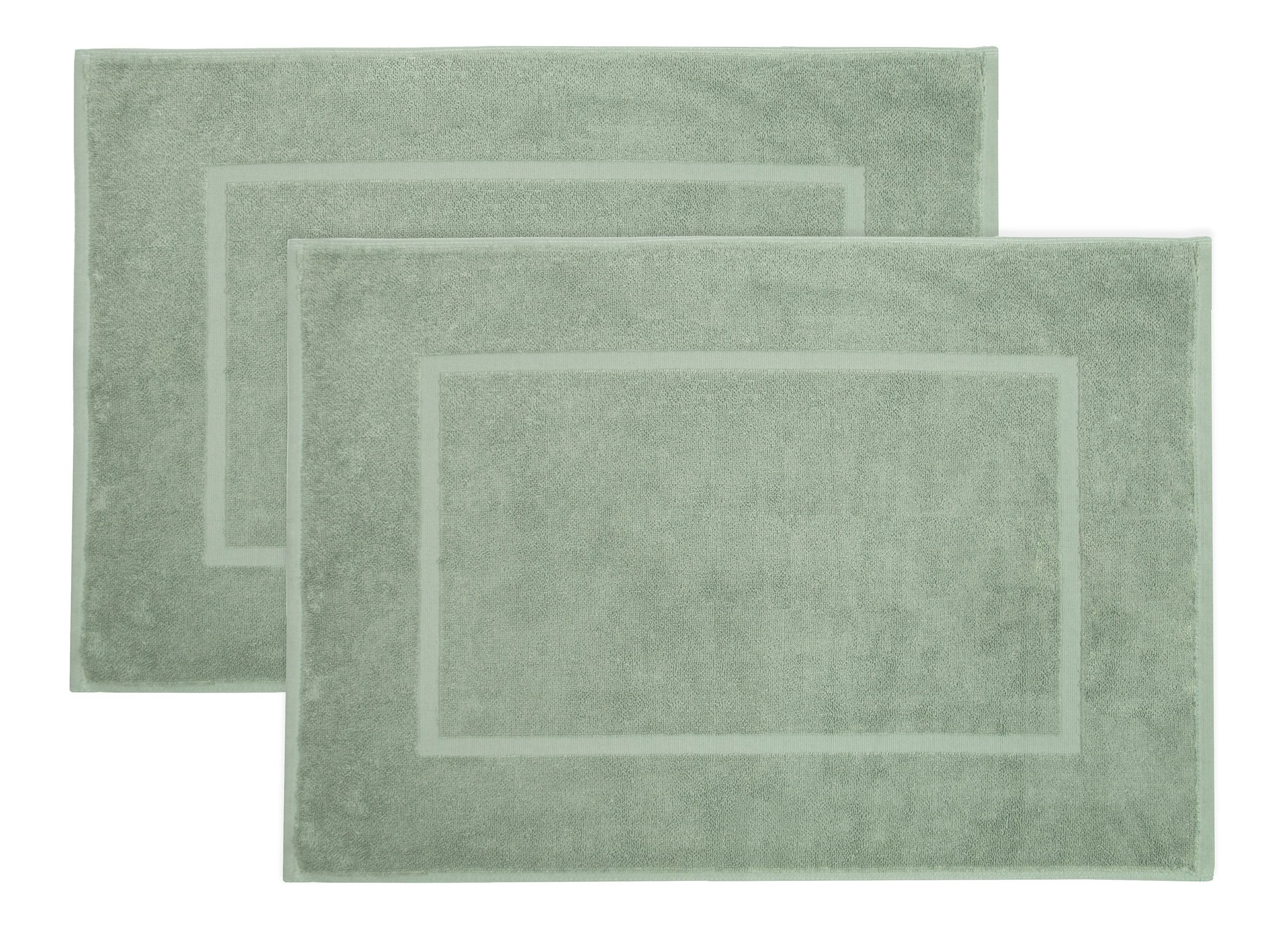ZOLLNER Badematte, Dopppelsicherheitsnaht, Bordüre, 100% Baumwolle, 100% Baumwolle