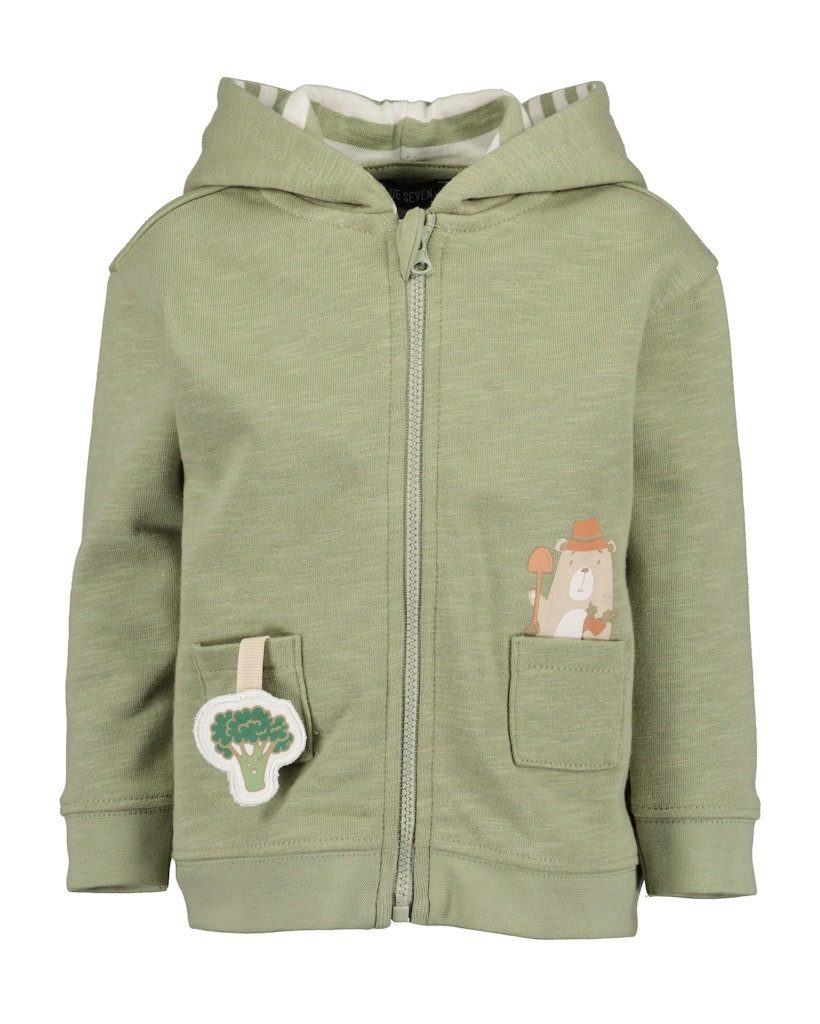 Blue Seven Sweatjacke Blue Seven Baby Jungen Sweatjacke teegrün (1-tlg., kein Set)
