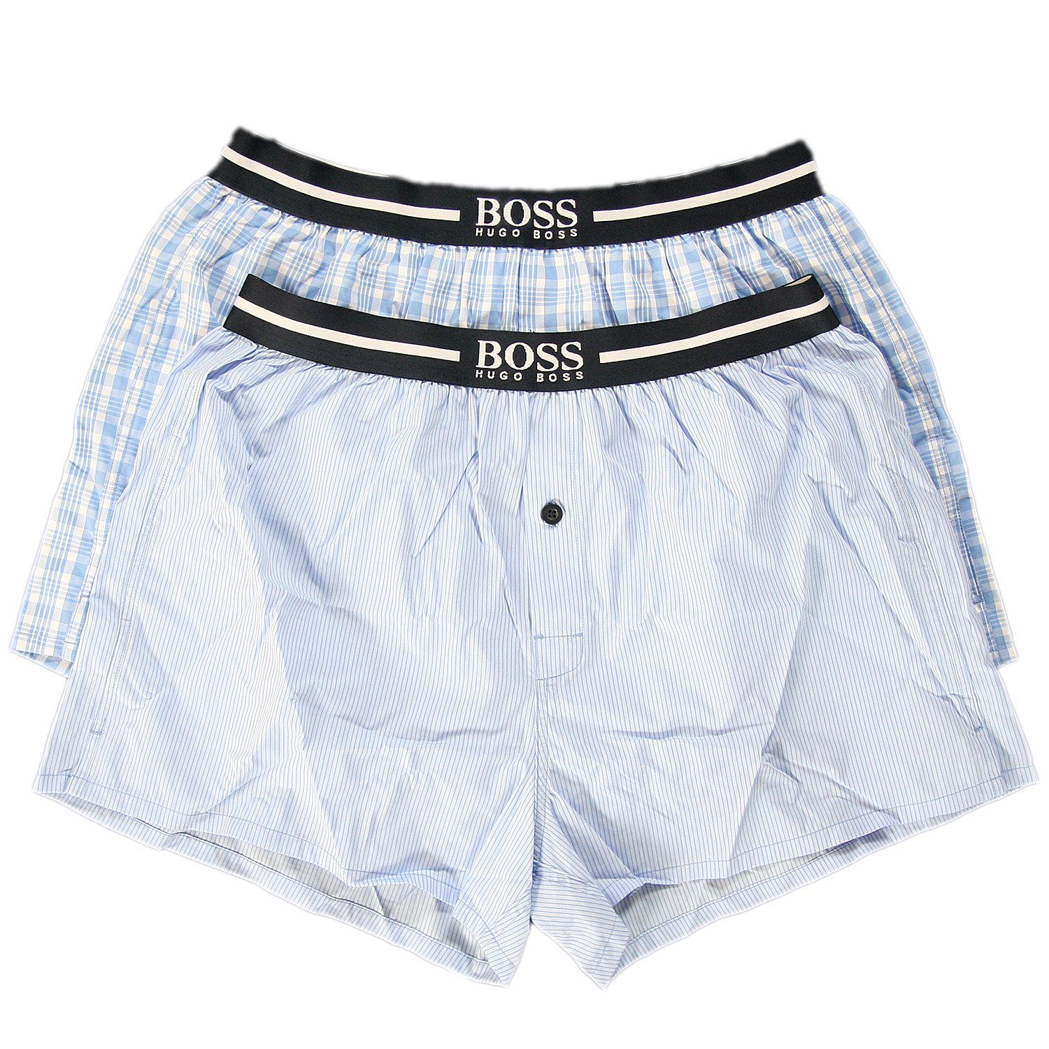 (471) Woven im BOSS Boxer Blue EW (2-St., Webboxer Open Doppelpack 2er-Pack)