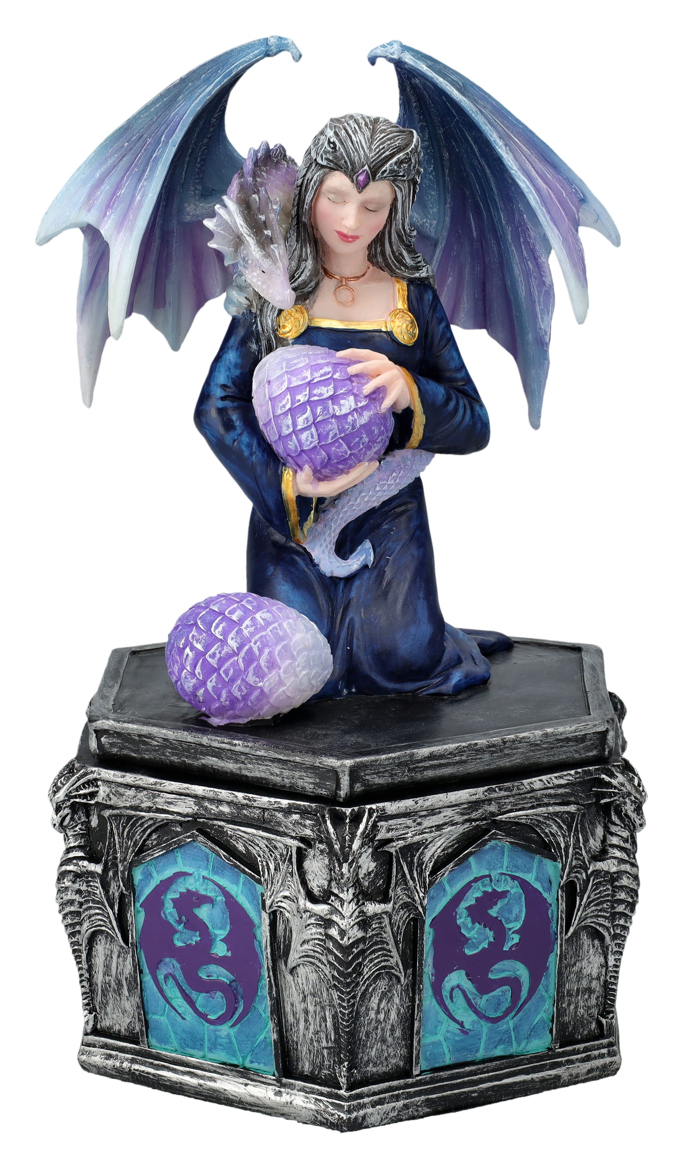 Figuren Shop GmbH Schmuckkasten Schatulle Anne Stokes - Dragon Friendship Frühling - Fantasy Drache Sc