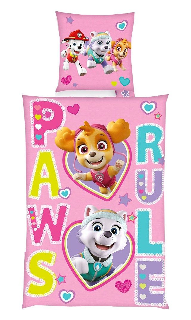 Herding Kinderbettwäsche 135x200cm Paw Patrol Paws günstig online kaufen
