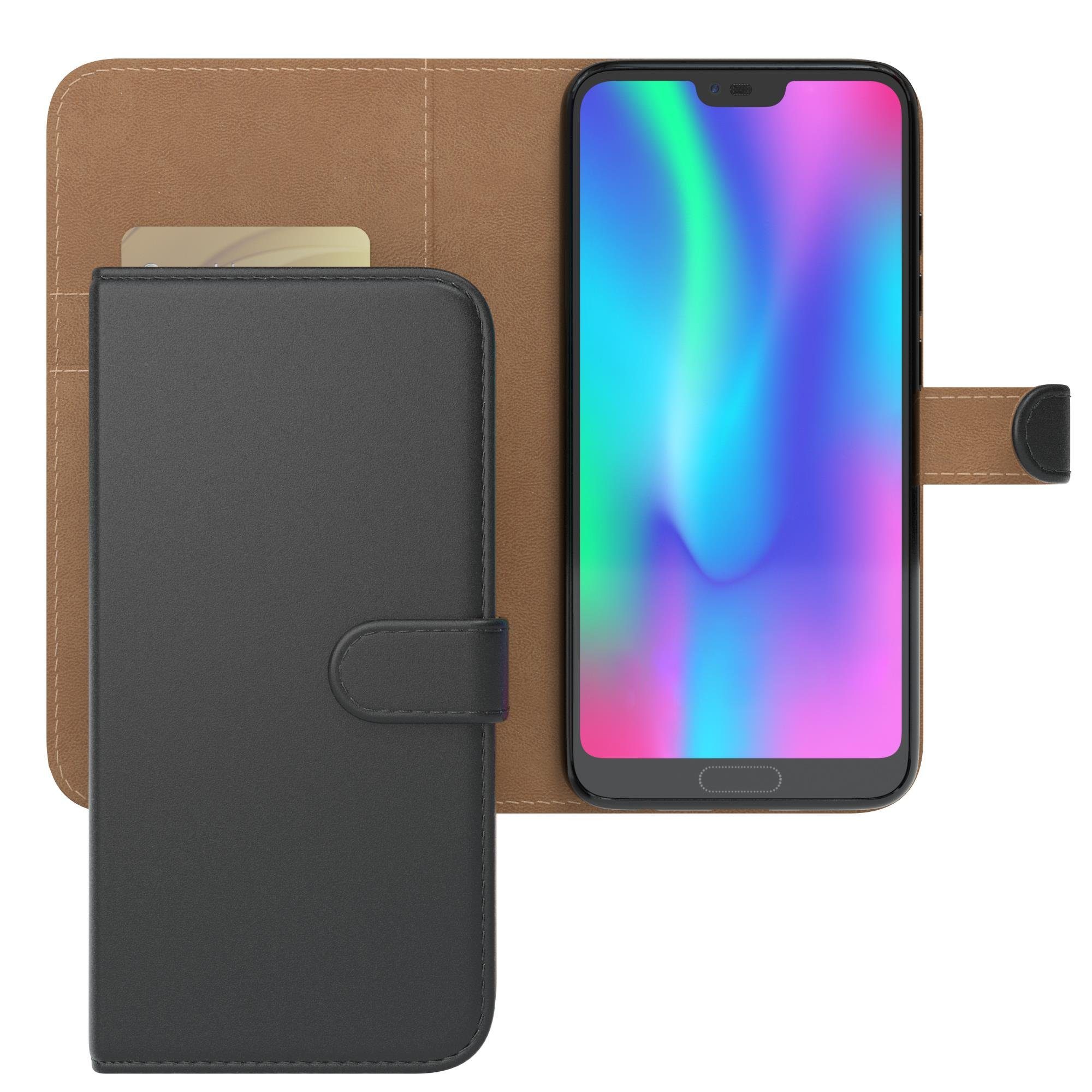 EAZY CASE Handyhülle Uni Bookstyle für Honor 10 5,84 Zoll, Schutzhülle mit Standfunktion Kartenfach Handytasche aufklappbar Etui