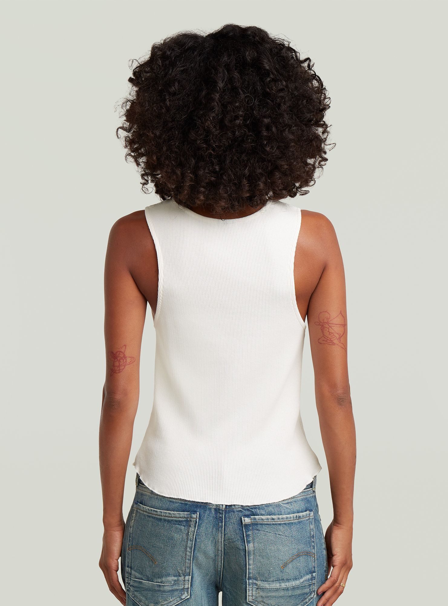 G-STAR T-Shirt Slim Henley Tank T-Shirt