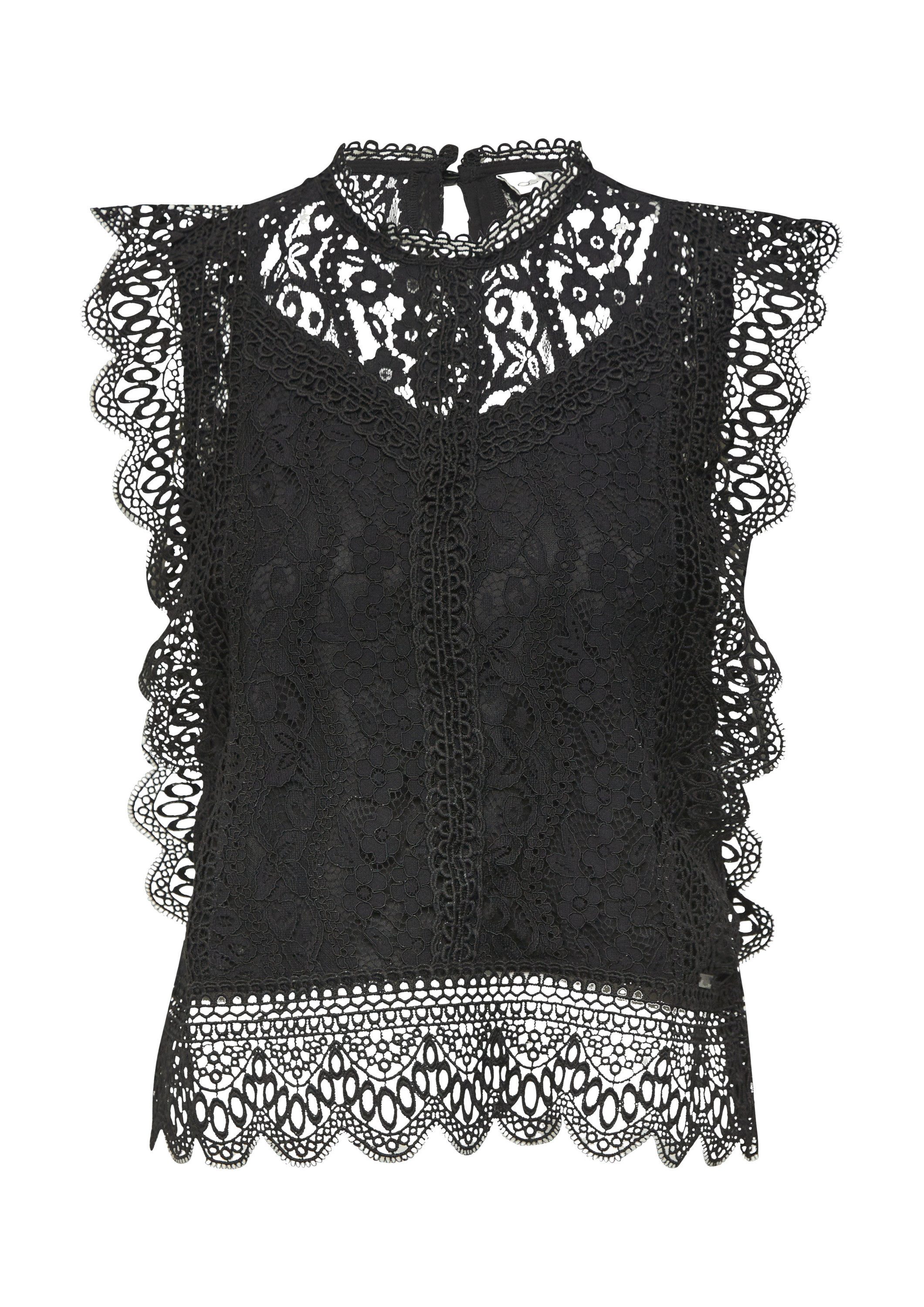 QS Blusentop Bluse Blusentop aus Spitze günstig online kaufen