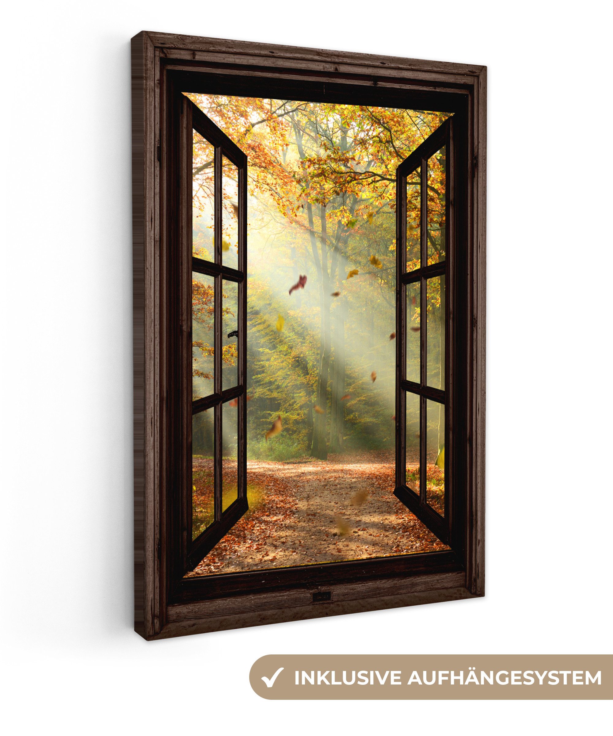 OneMillionCanvasses® Leinwandbild Wald - Bäume - günstig online kaufen
