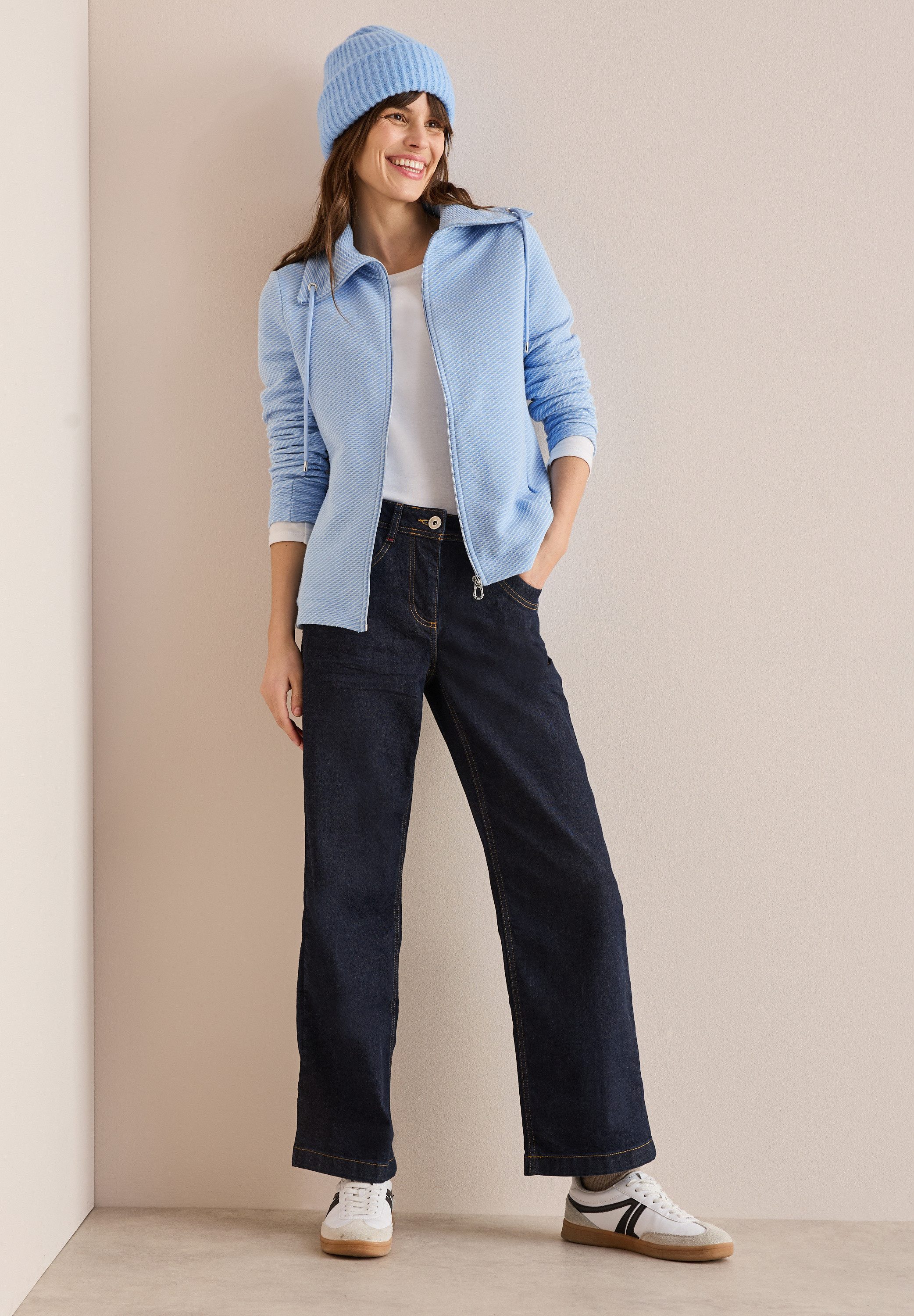 CECIL Sweatjacke mit Stehkragen