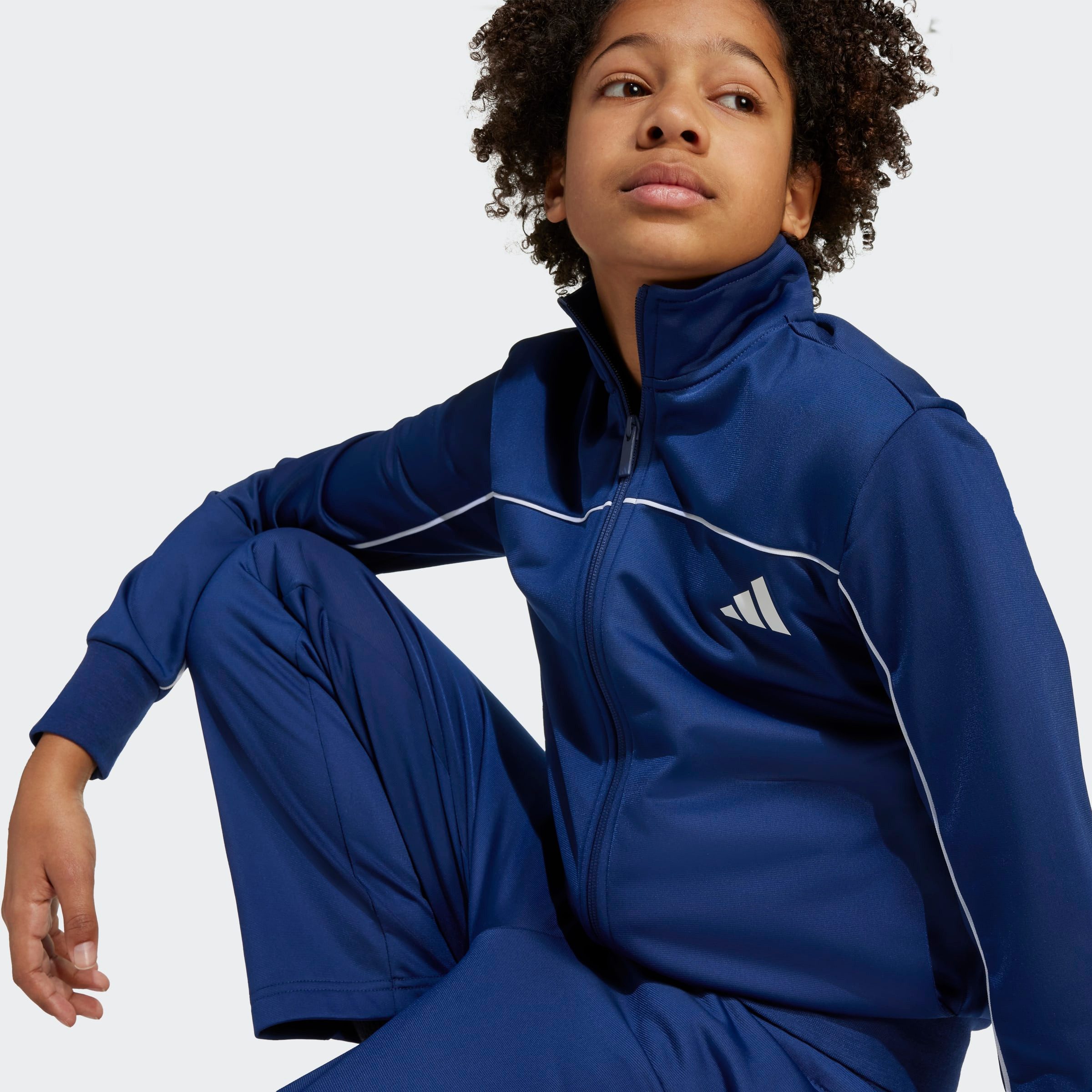 adidas Sportswear Trainingsanzug J CP TR TS (2-tlg), für Kinder und Teens, zweiteiliges Set, mit Stehkragen