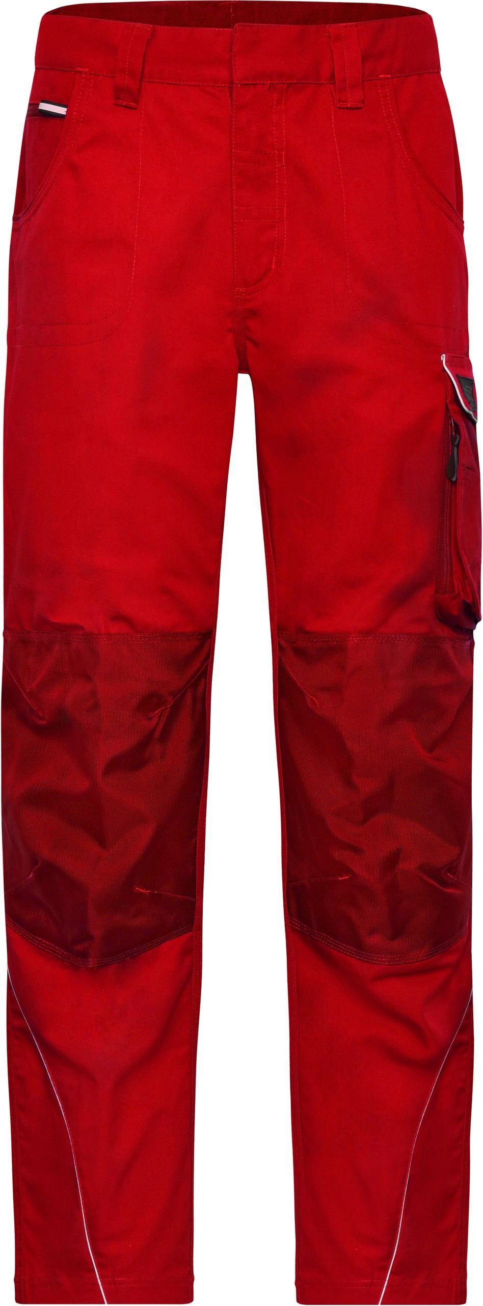 James & Nicholson Lang Workwear RED Hose FaS50878L Arbeitshose -Solid