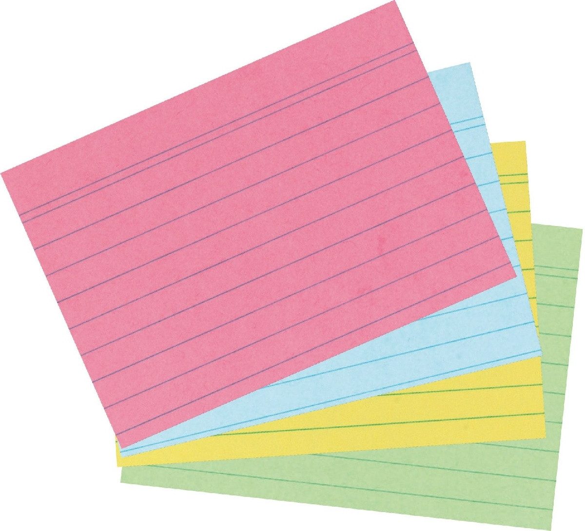 Herlitz Karteikarten Karteikarten A6 liniert farbig sortiert VE=200 Stück (8 Stück)
