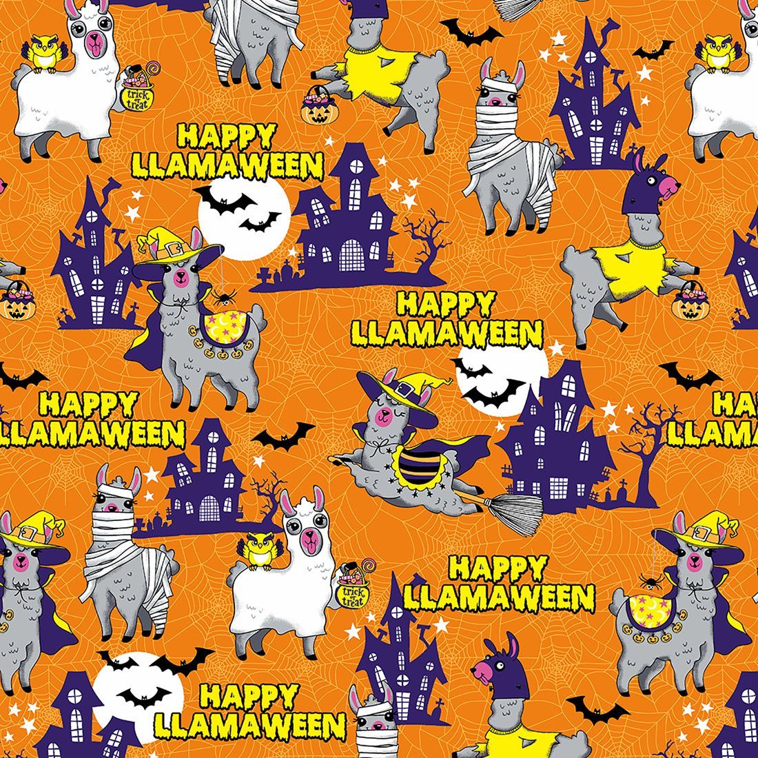 Damen Kasack Funktionsbluse Cherokee Motiv "Happy mit bedruckter Halloween" Kasack Bunt