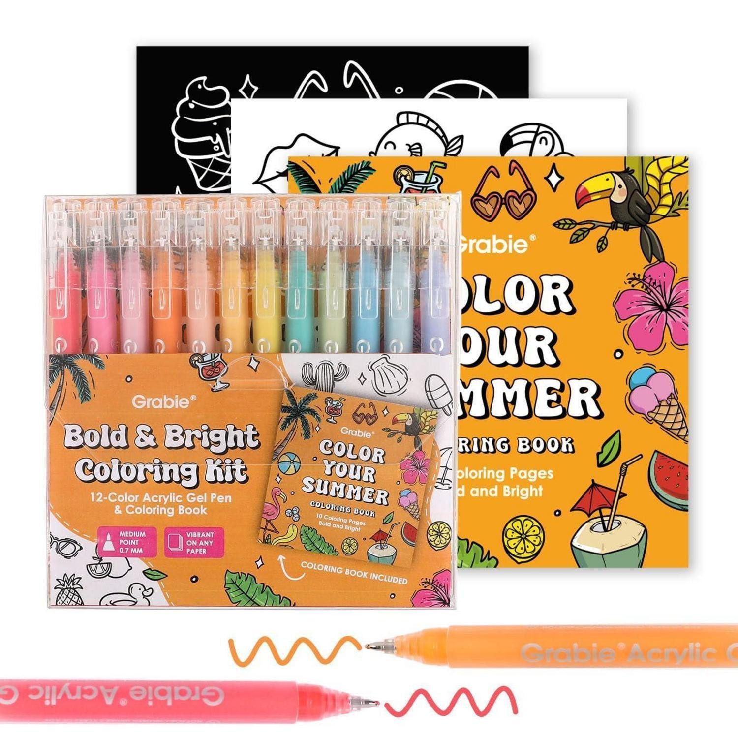 LuxusKollektion Gelroller Acryl Gelstifte Set Sommerfarben 12tlg
