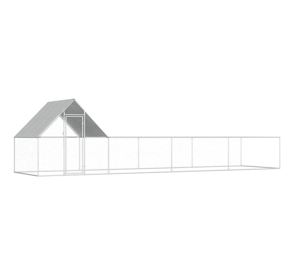 Thumbnail - vidaXL Hühnerstall, Hühnerkäfig 8x2x2 m Verzinkter Stahl
