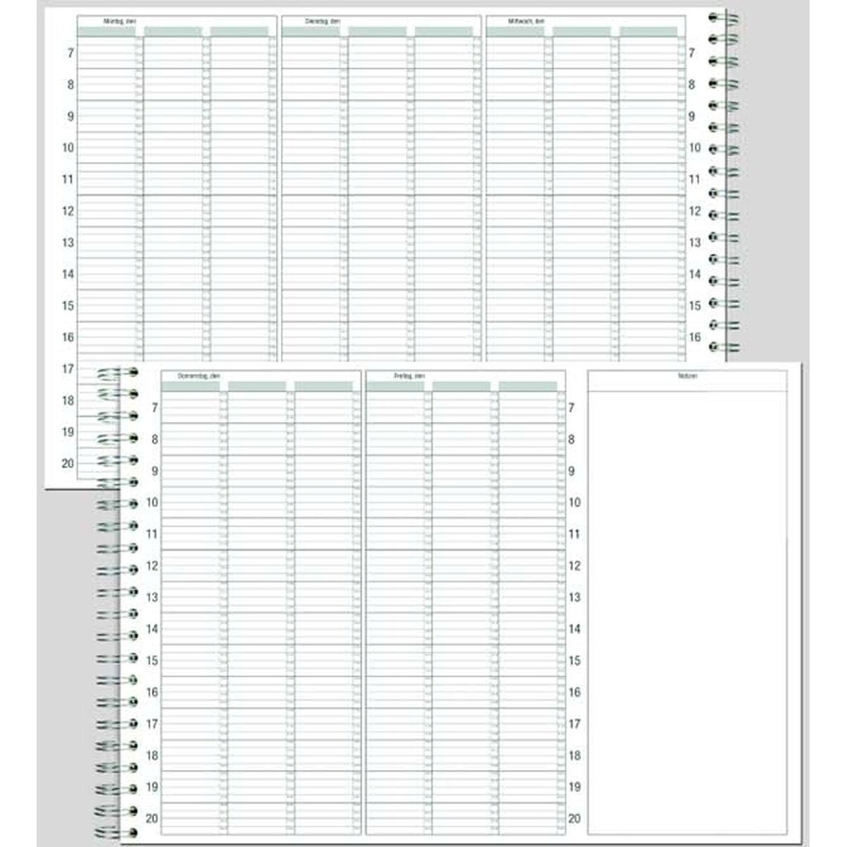 GÜSS Kalender Buchkalender Universalplaner A3 58 Seiten Wire-O-Bindung grau 2027