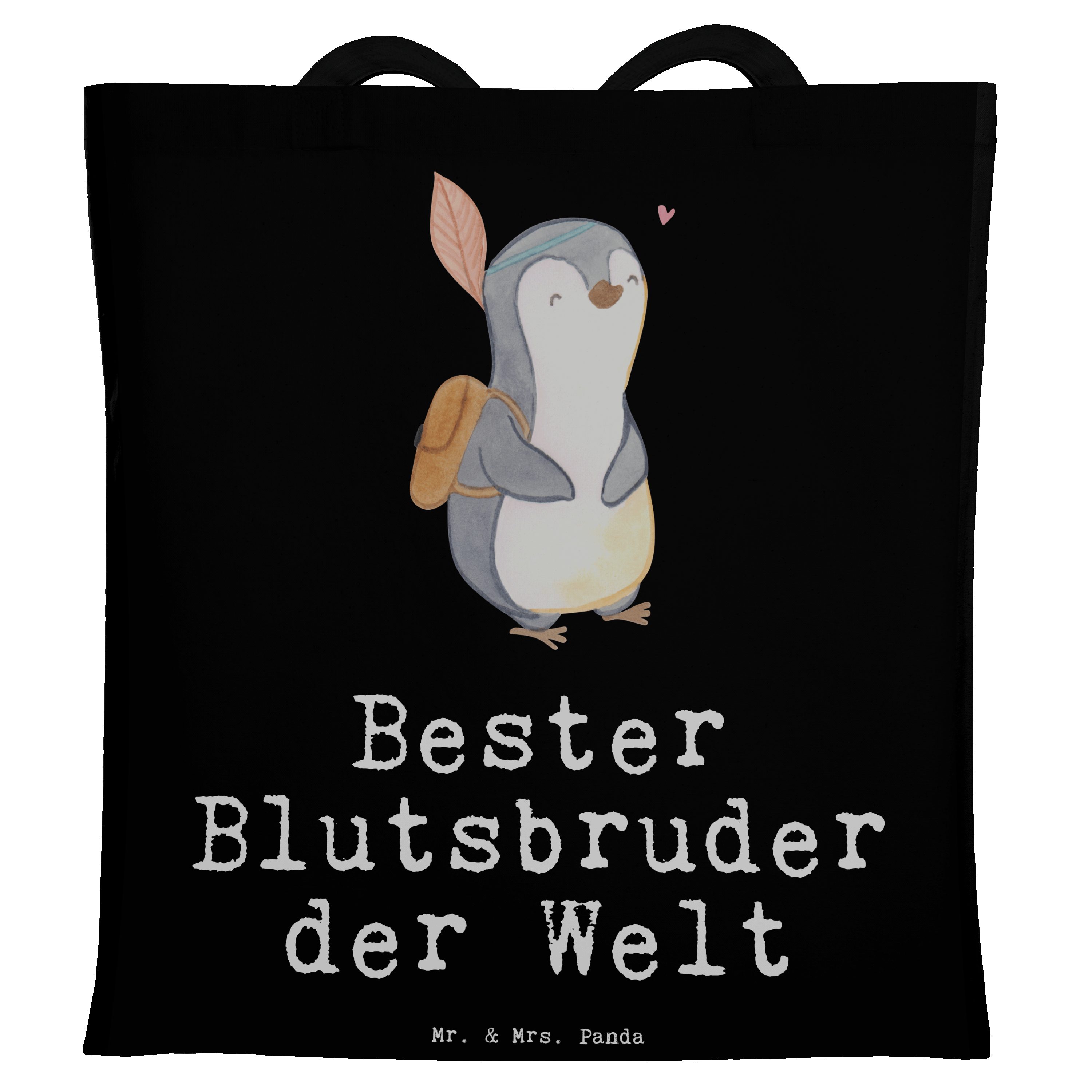 Mrs. Geburtstags - der Schwarz Mr. (1-tlg) - Panda & Tragetasche Welt Pinguin Bester Geschenk, Blutsbruder