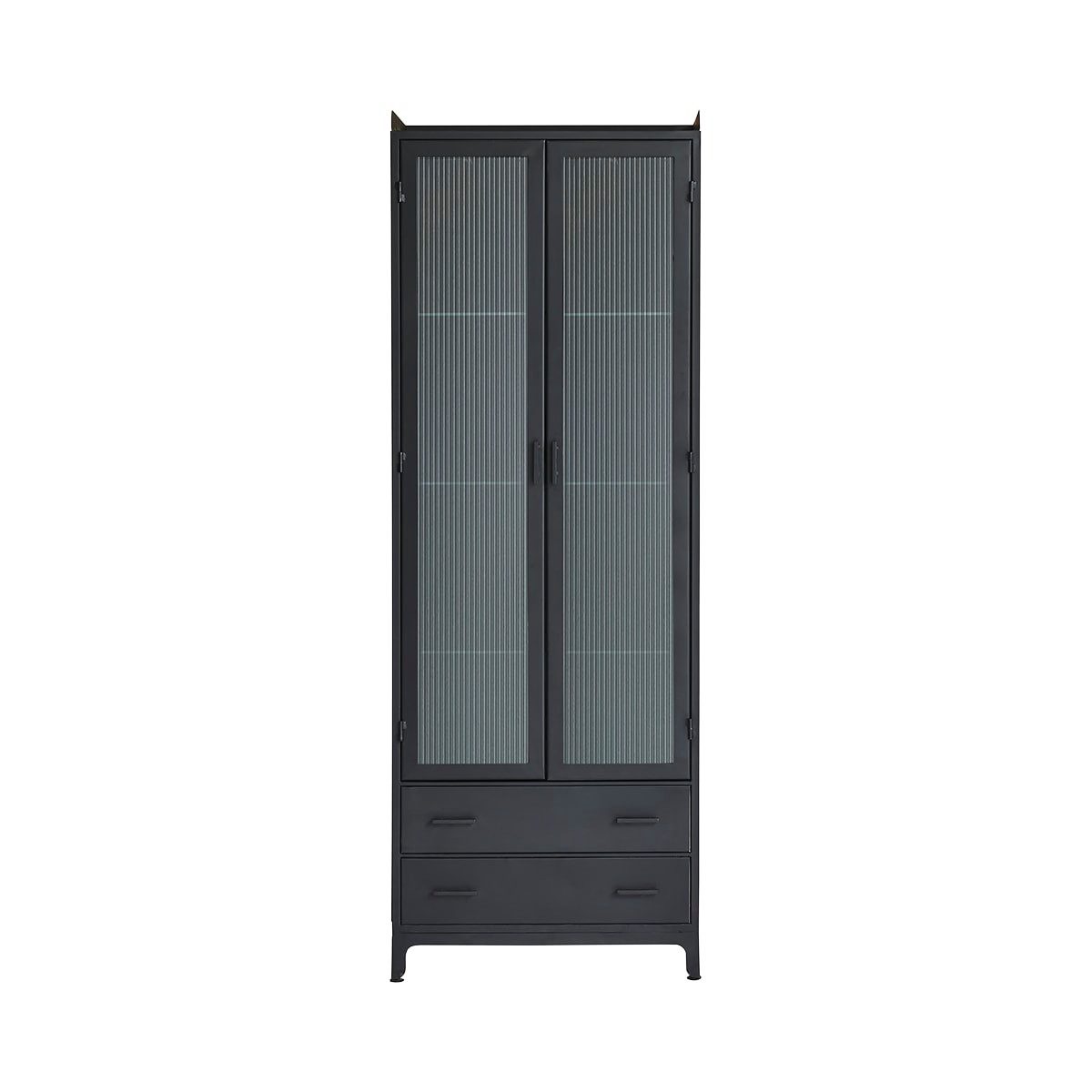 Tikamoon Buffet Hoher Vitrinenschrank aus lackiertem Metall Emil