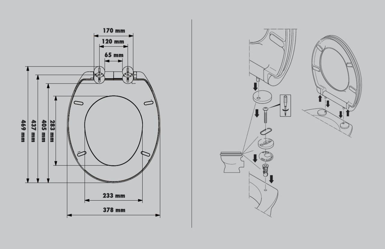 Thumbnail - Primaster WC-Sitz Primaster WC-Sitz mit Absenkautomatik Löwe weiß, Abnehmbar Absenkautomatik Kunststoffscharniere