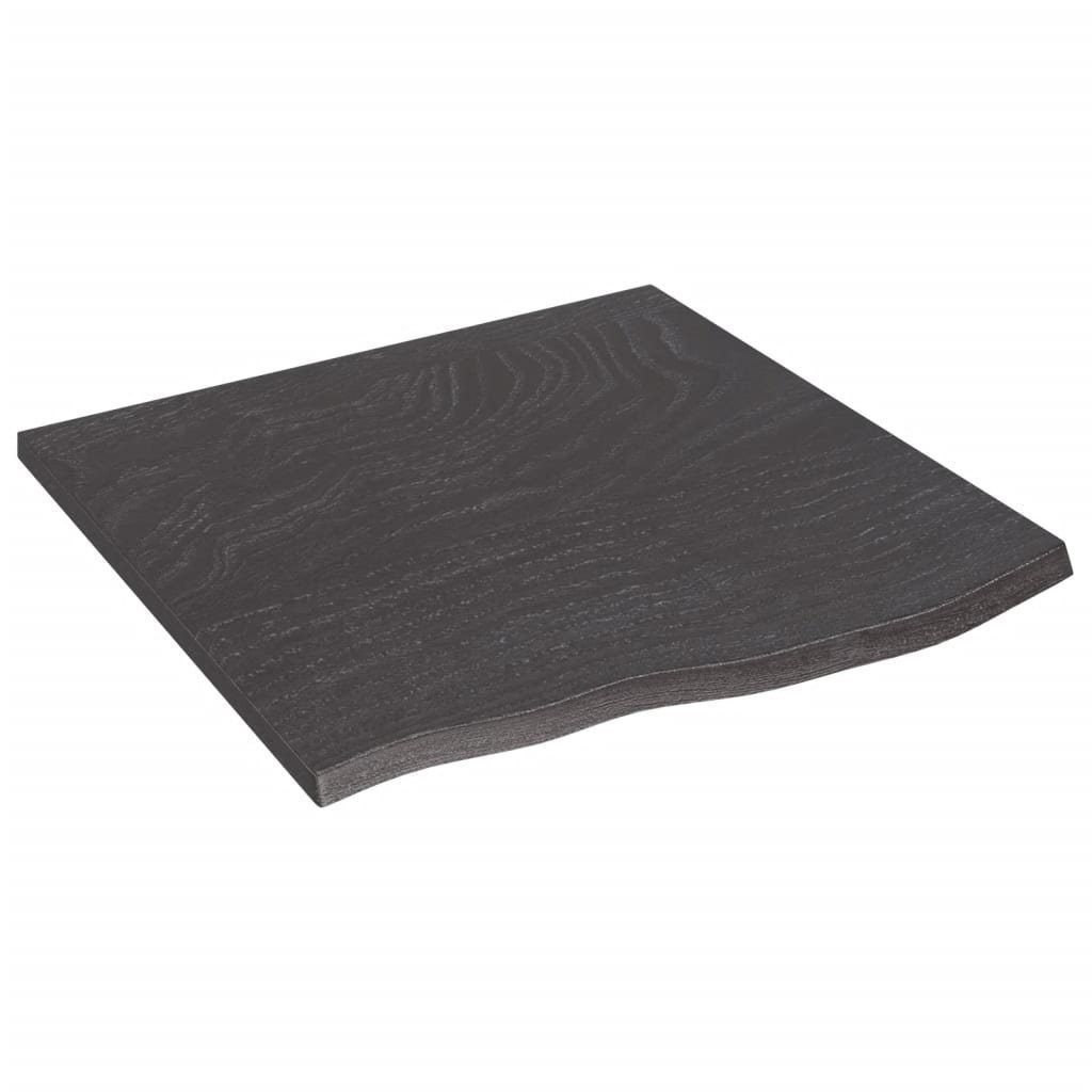 vidaXL Behandelt Massivholz Tischplatte (1 Dunkelgrau cm Tischplatte 60x60x2 Eiche St)