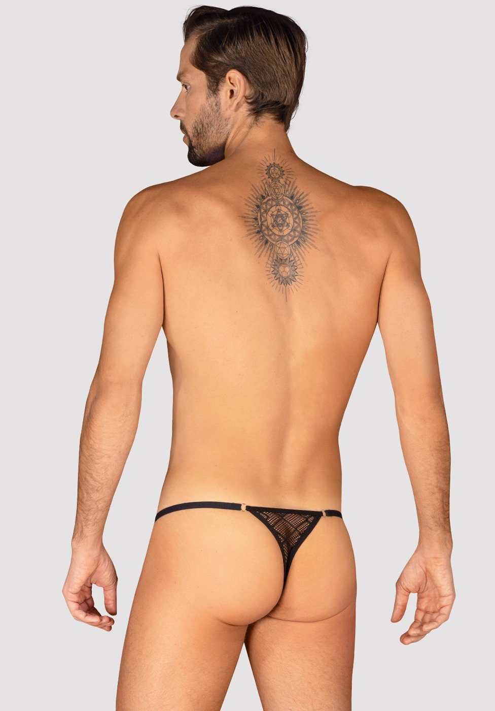 Obsessive Slip Männer String - schwarz (1-St) Netz-Muster